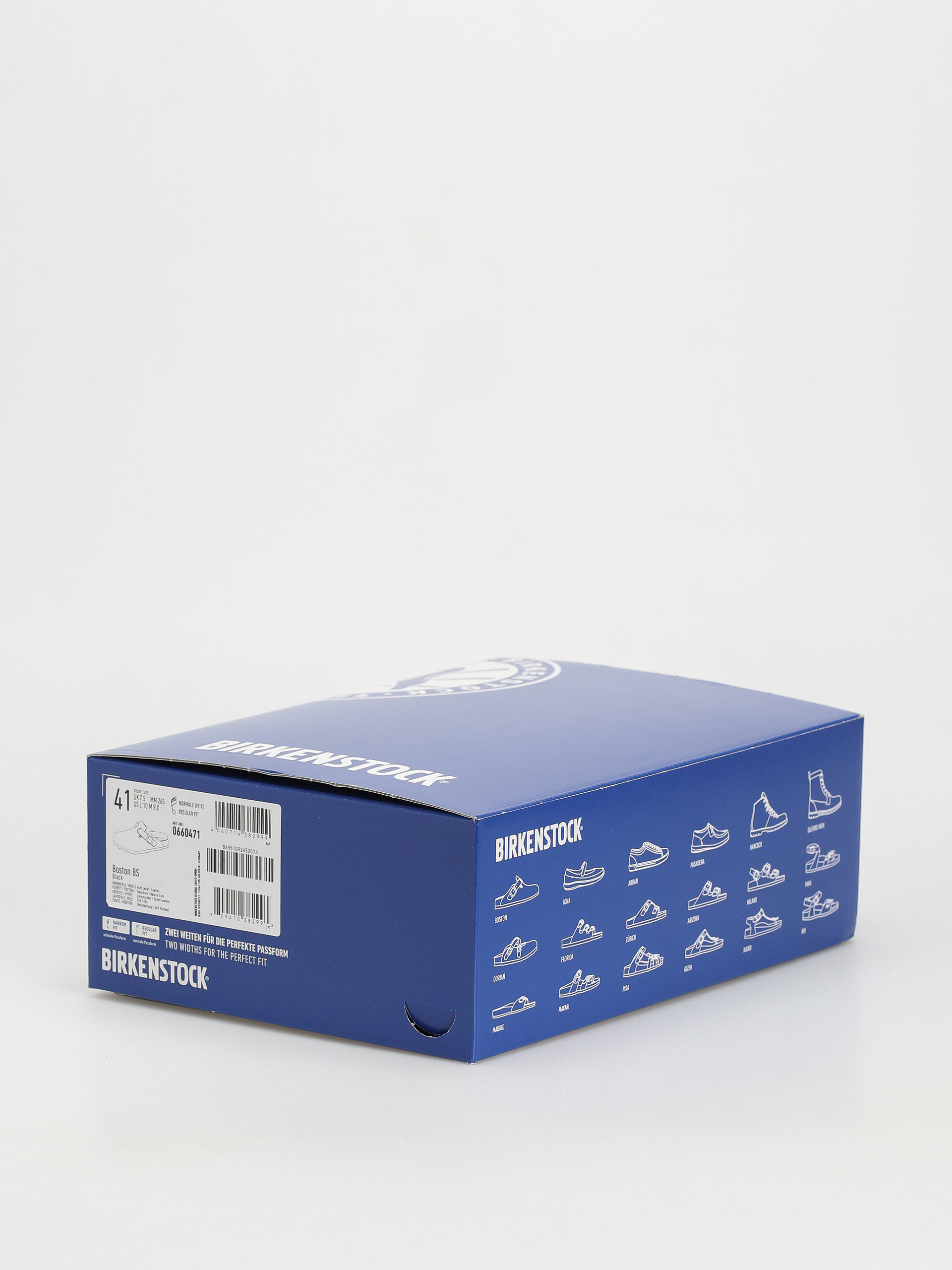 Birkenstock Boston Suede Regular Sandalen (black)