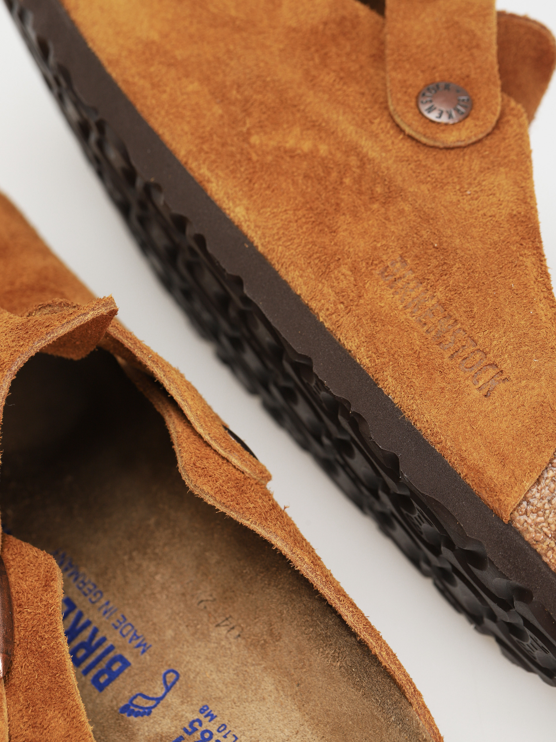 Birkenstock Boston Suede Regular Flip-flops (mink)