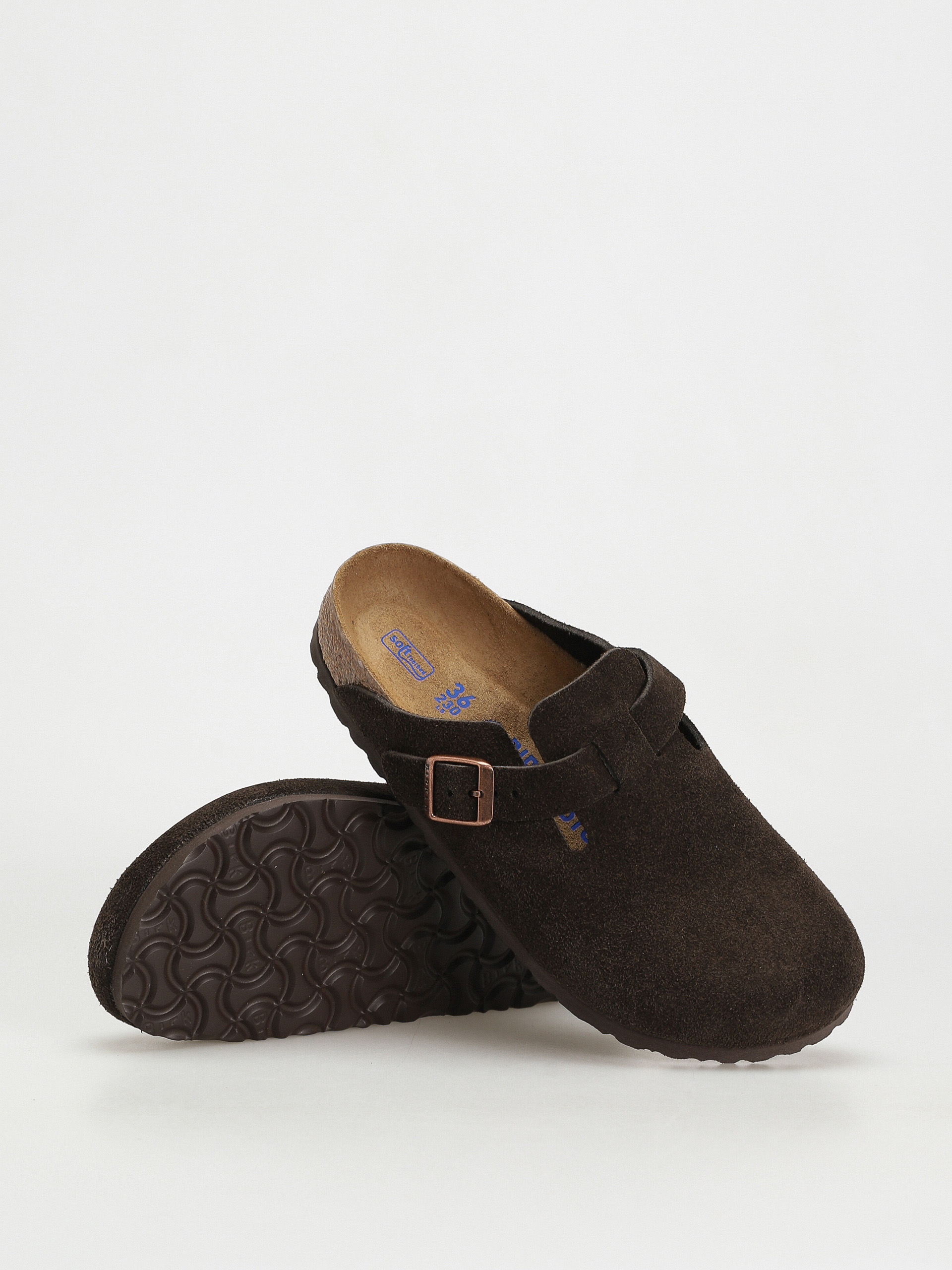 Birkenstock Boston SFB Suede Narrow Flip-flops Wmn - brown (mocha)