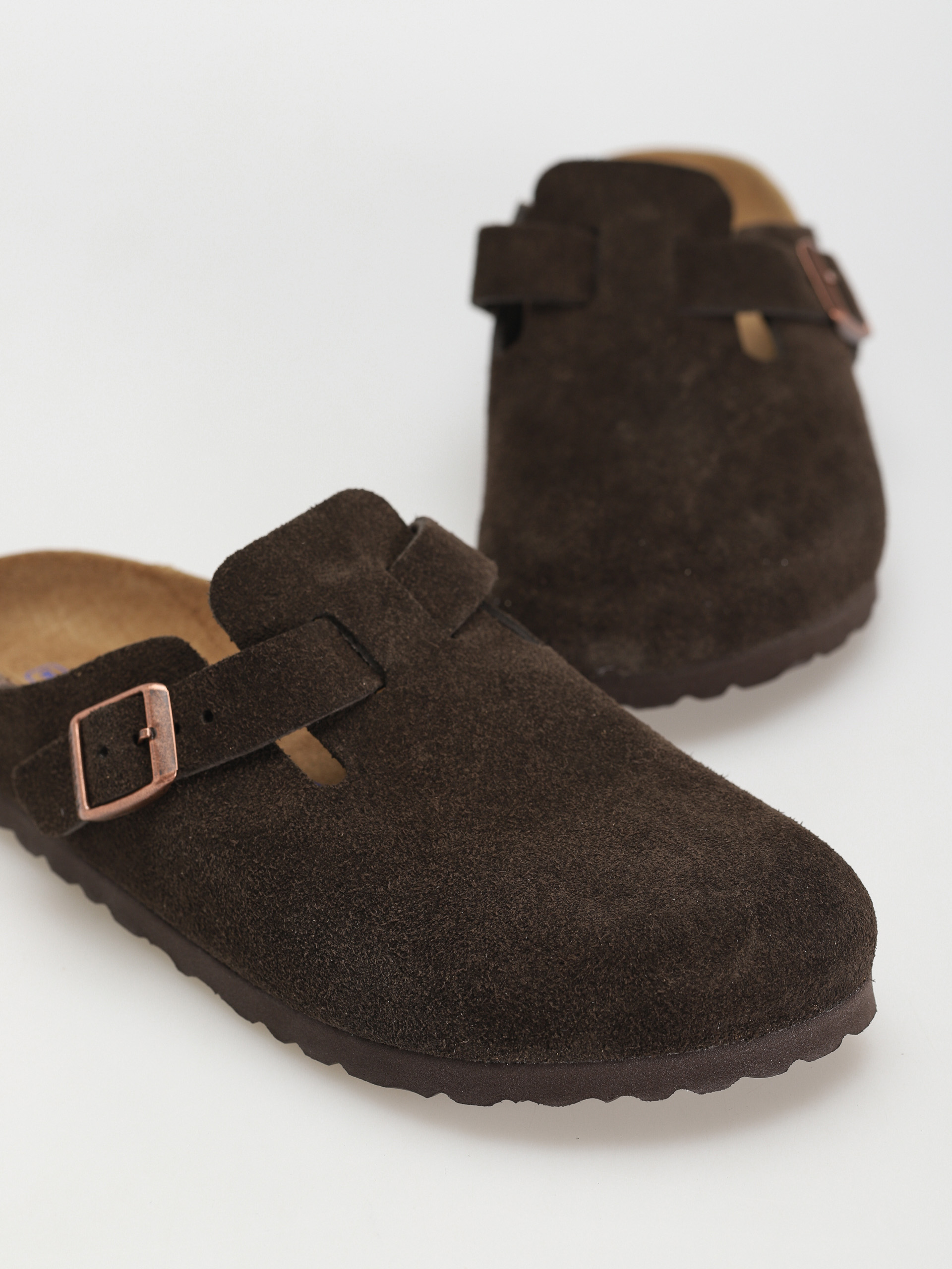 Birkenstock Boston Suede Narrow Sandalen Wmn (mocha)