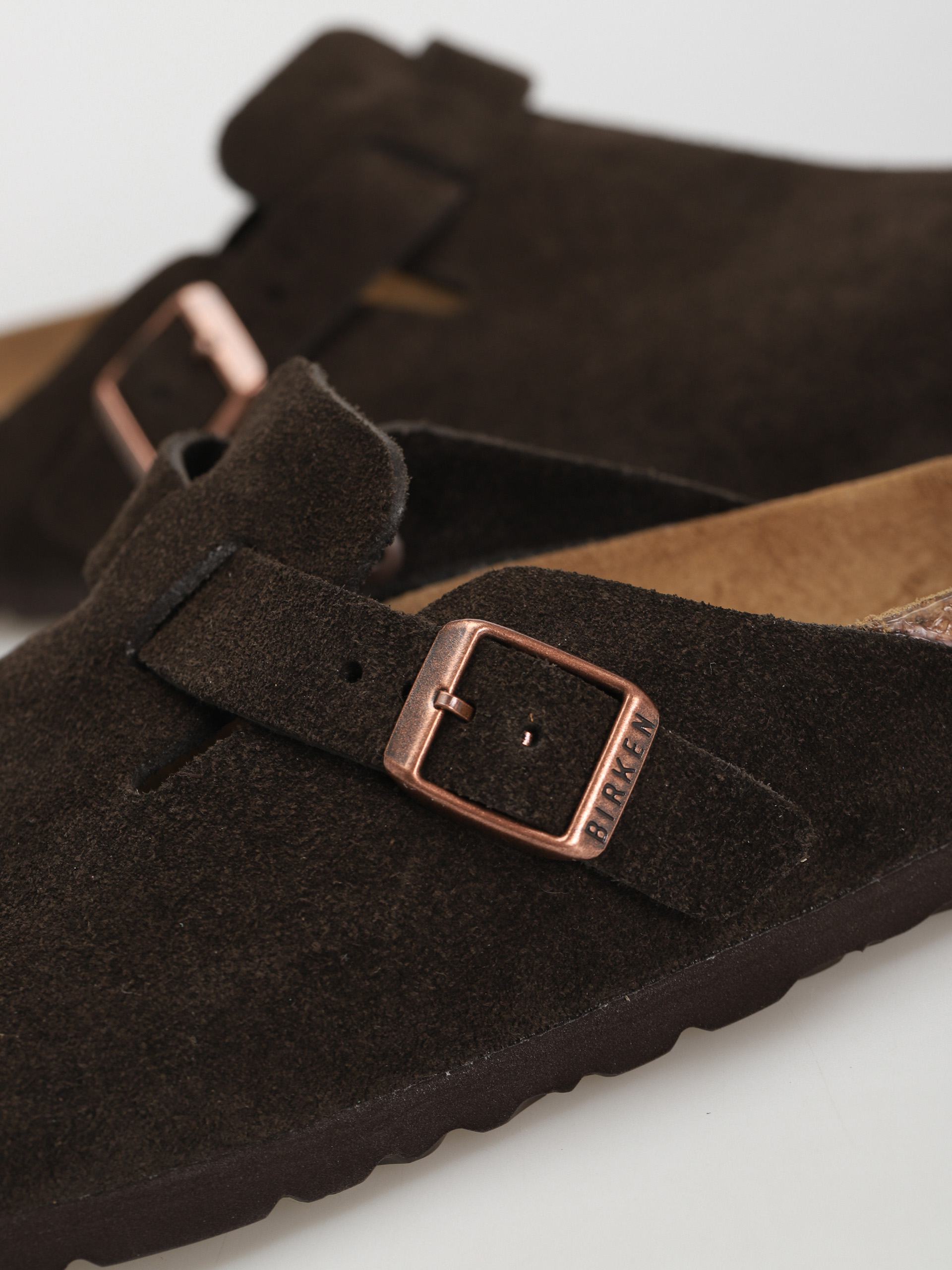 Birkenstock Boston SFB Suede Narrow Flip flops Wmn (mocha)