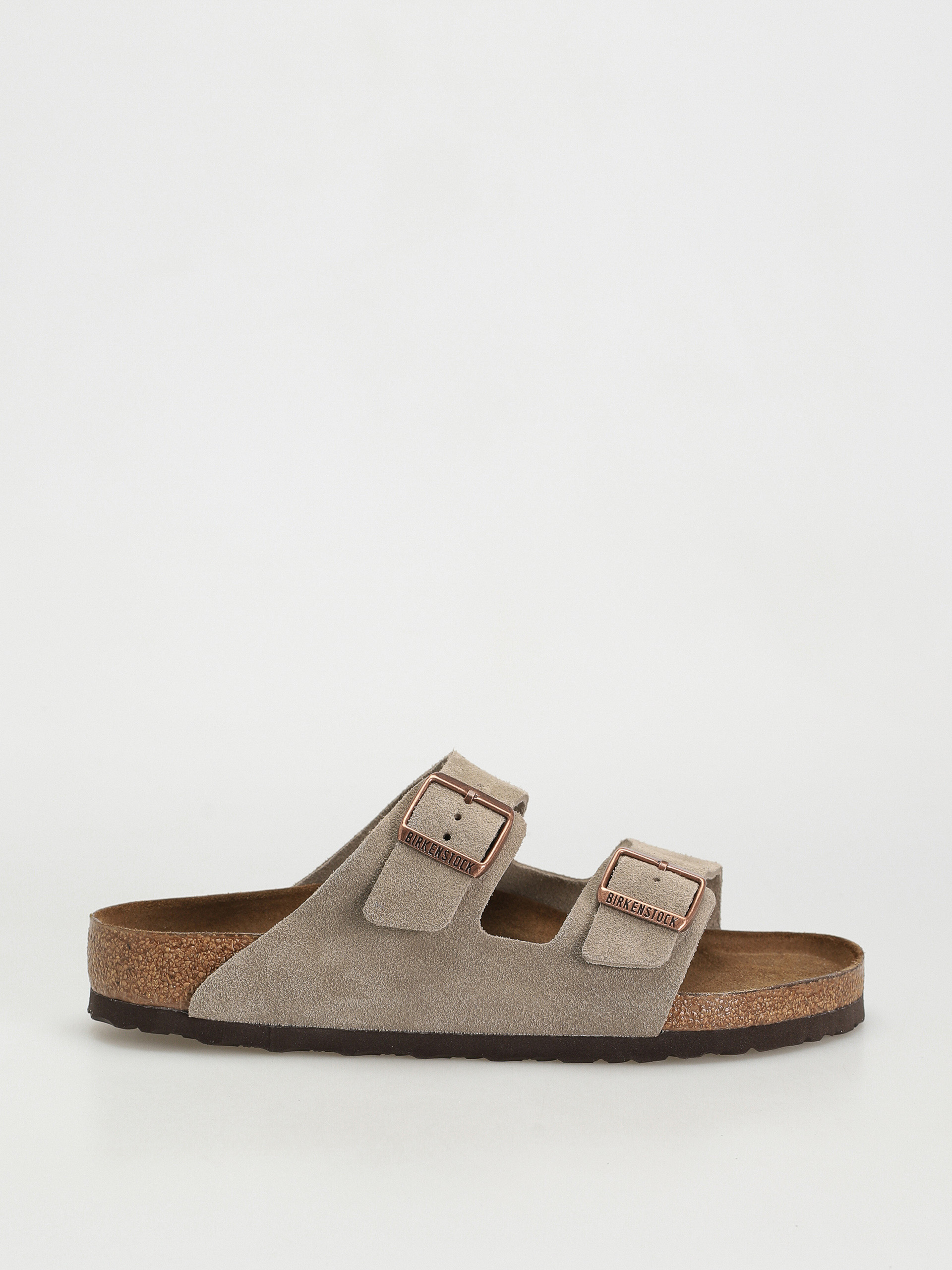 Birkenstock Arizona Suede Regular Flip-flops (taupe)