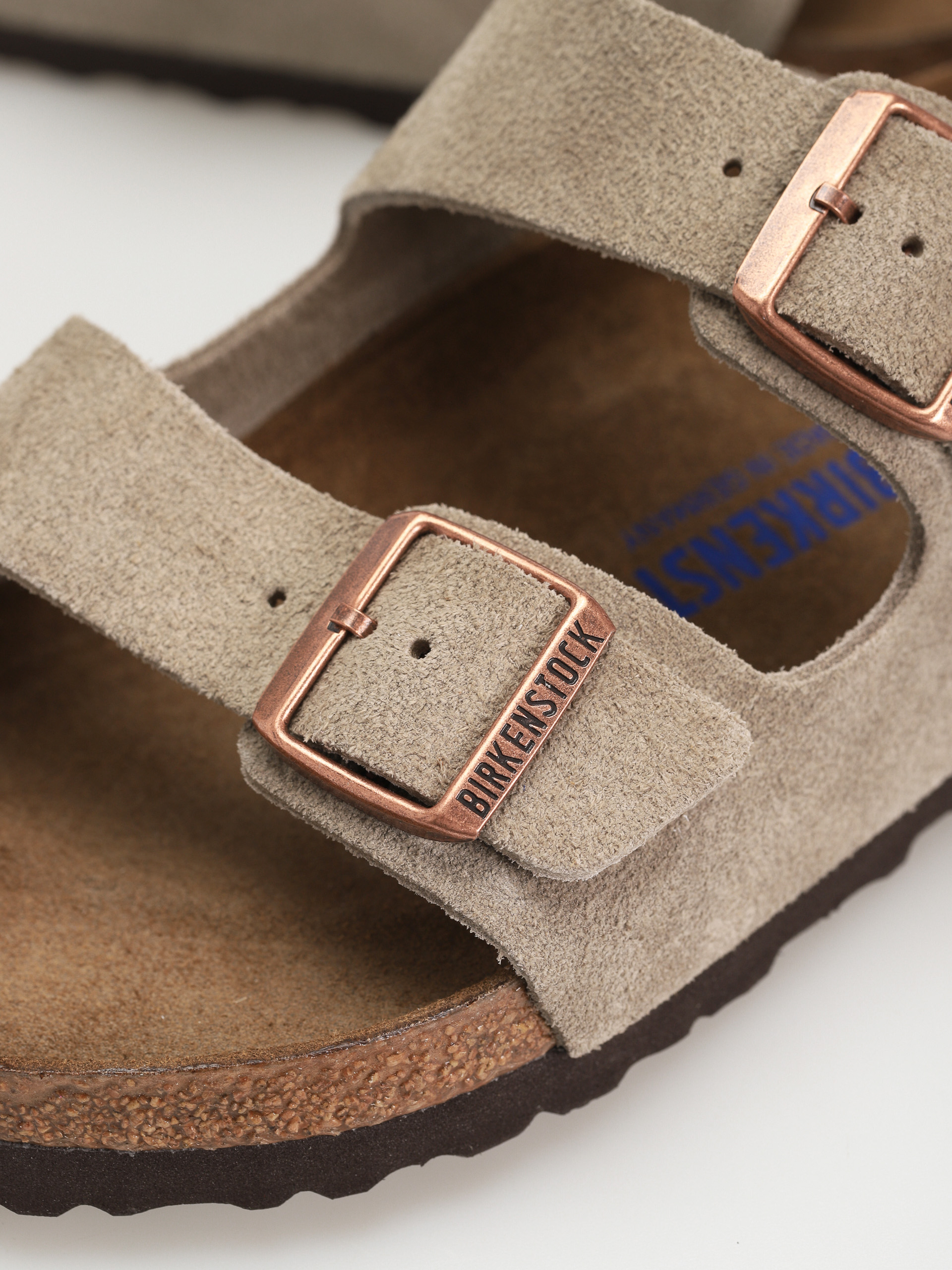 Birkenstock Arizona Suede Regular Flip flops (taupe)