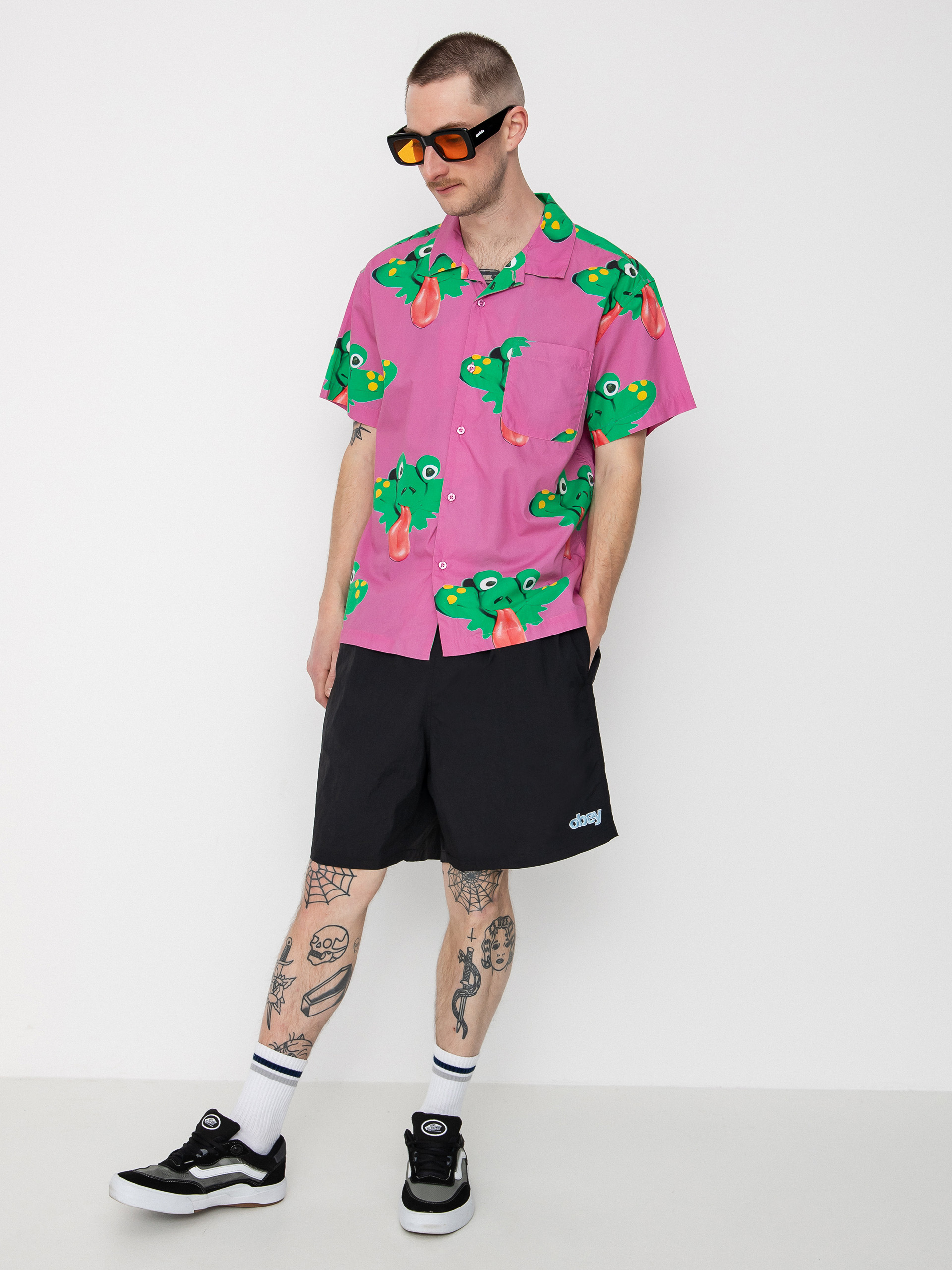OBEY Frogman Shirt (wild rose multi)