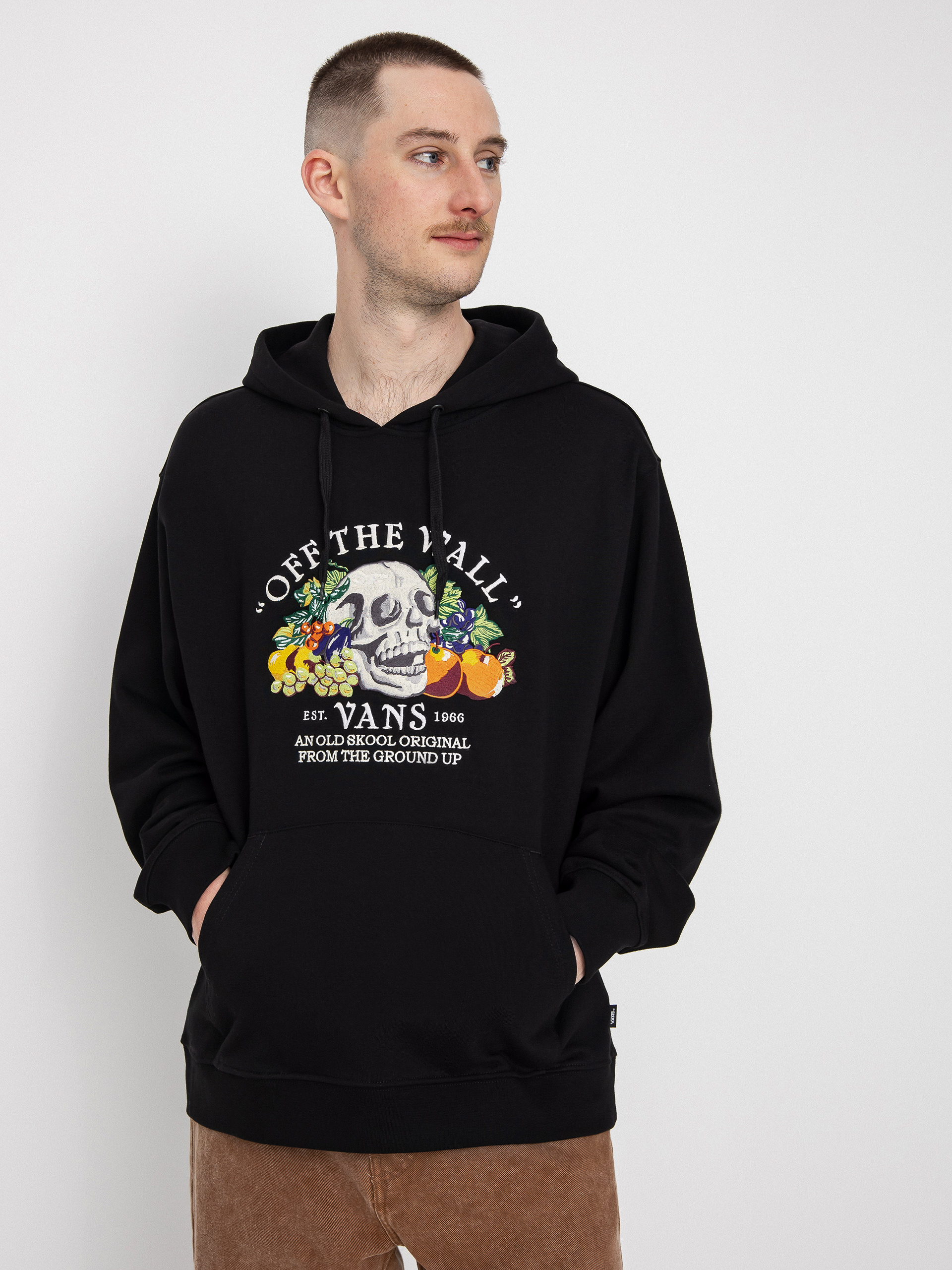 Vans on sale hoodie skull