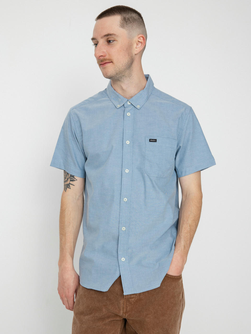 RVCA Thatll Do Stretch Shirt (oxford blue)