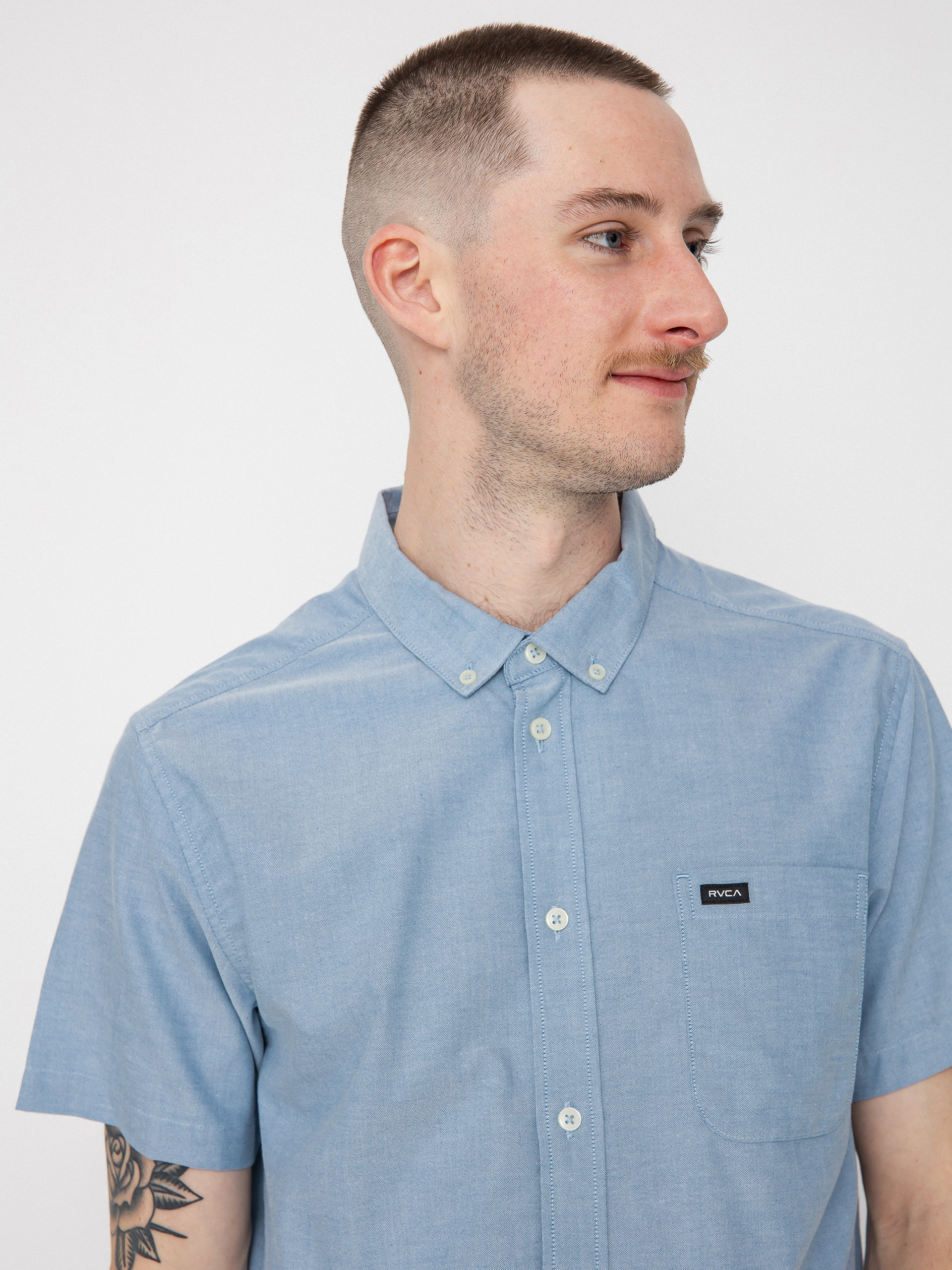 RVCA Thatll Do Stretch Shirt (oxford blue)