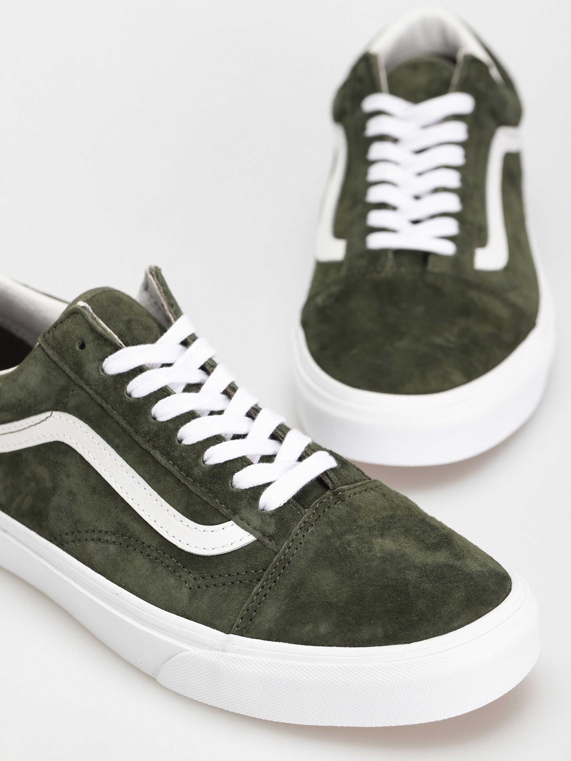 Vans pig suede hot sale old skool green