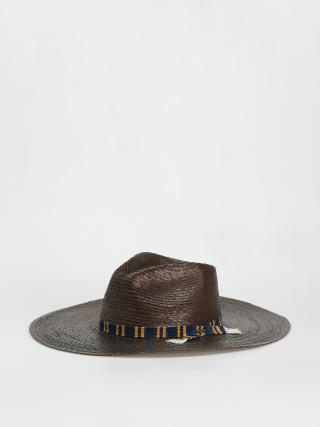 Brixton Leigh Straw Fedora Hat (brown)