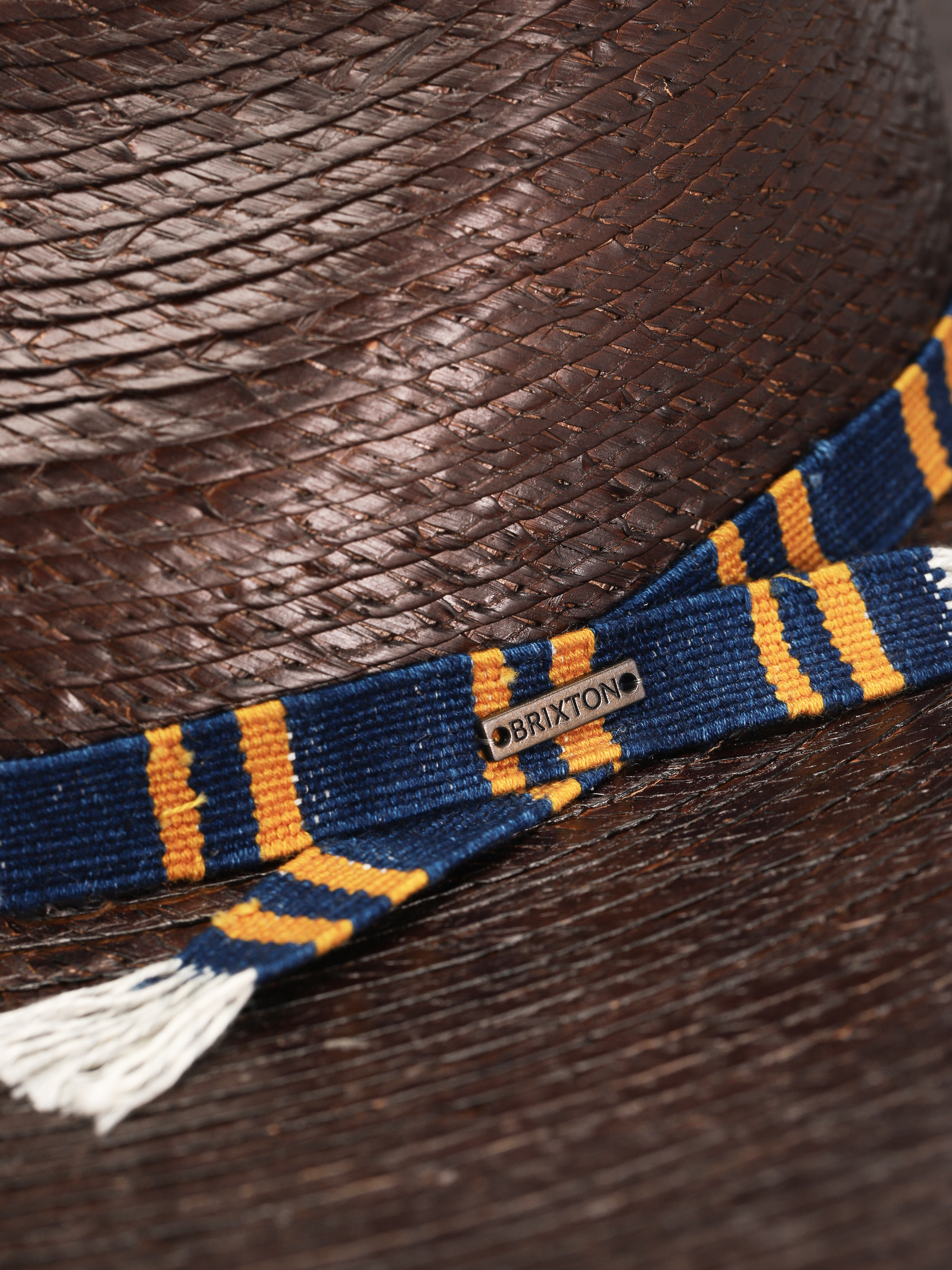 Brixton Leigh Straw Fedora Hat (brown)