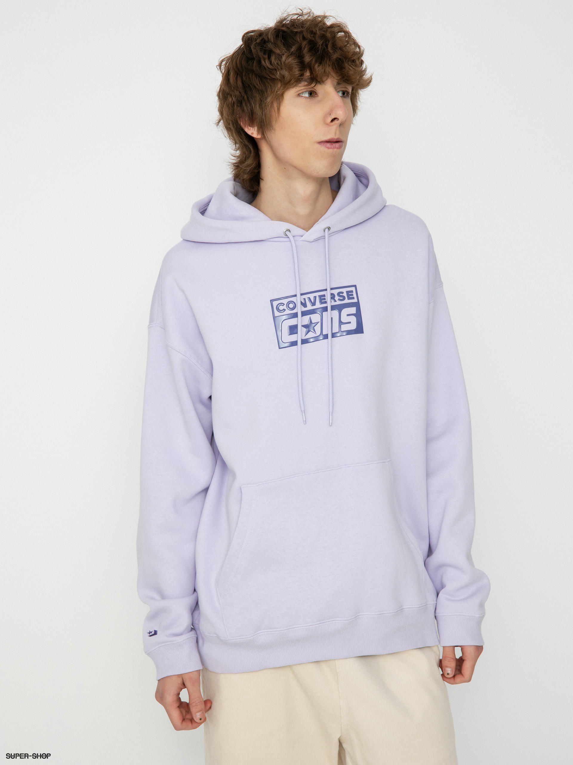 Purple converse hoodie sale