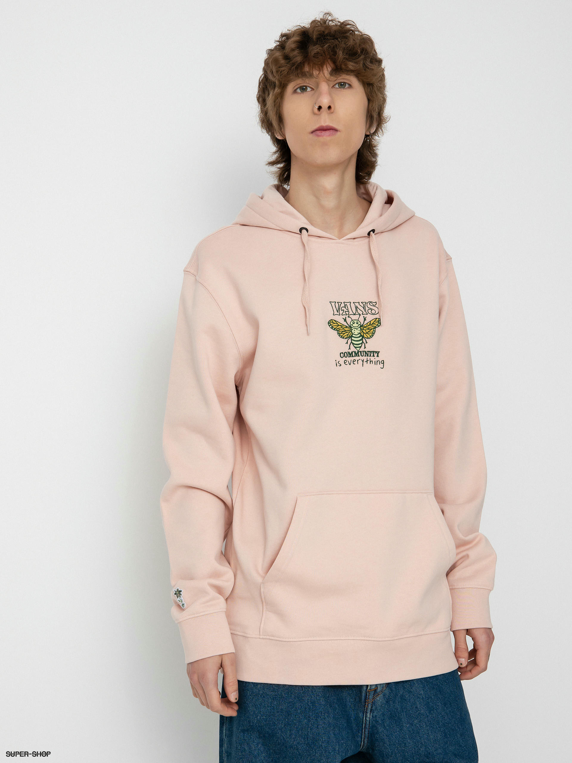 Vans hoodie with on sale roses