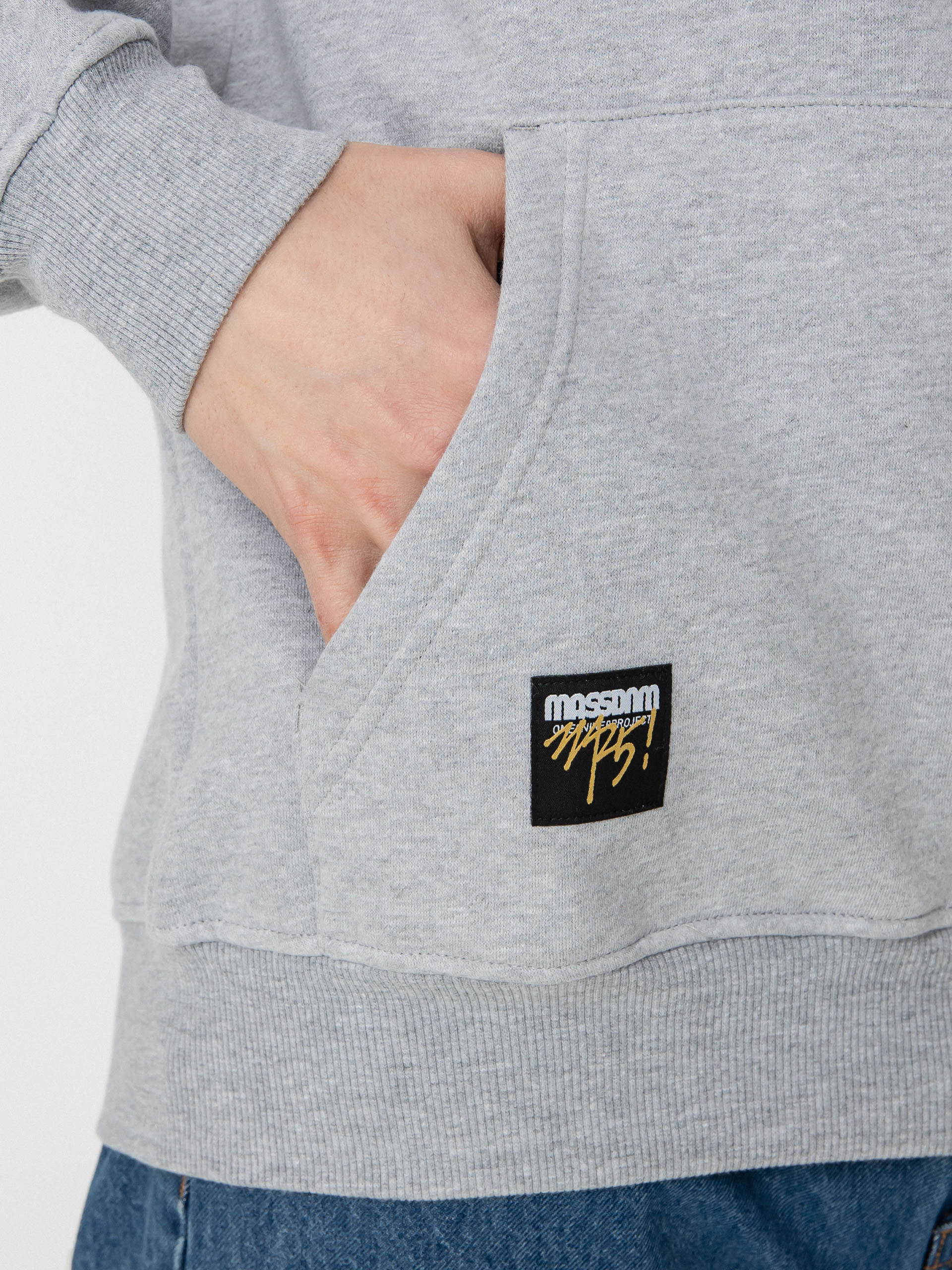MassDnm Signature Medium Logo Sweatshirt (heather grey)