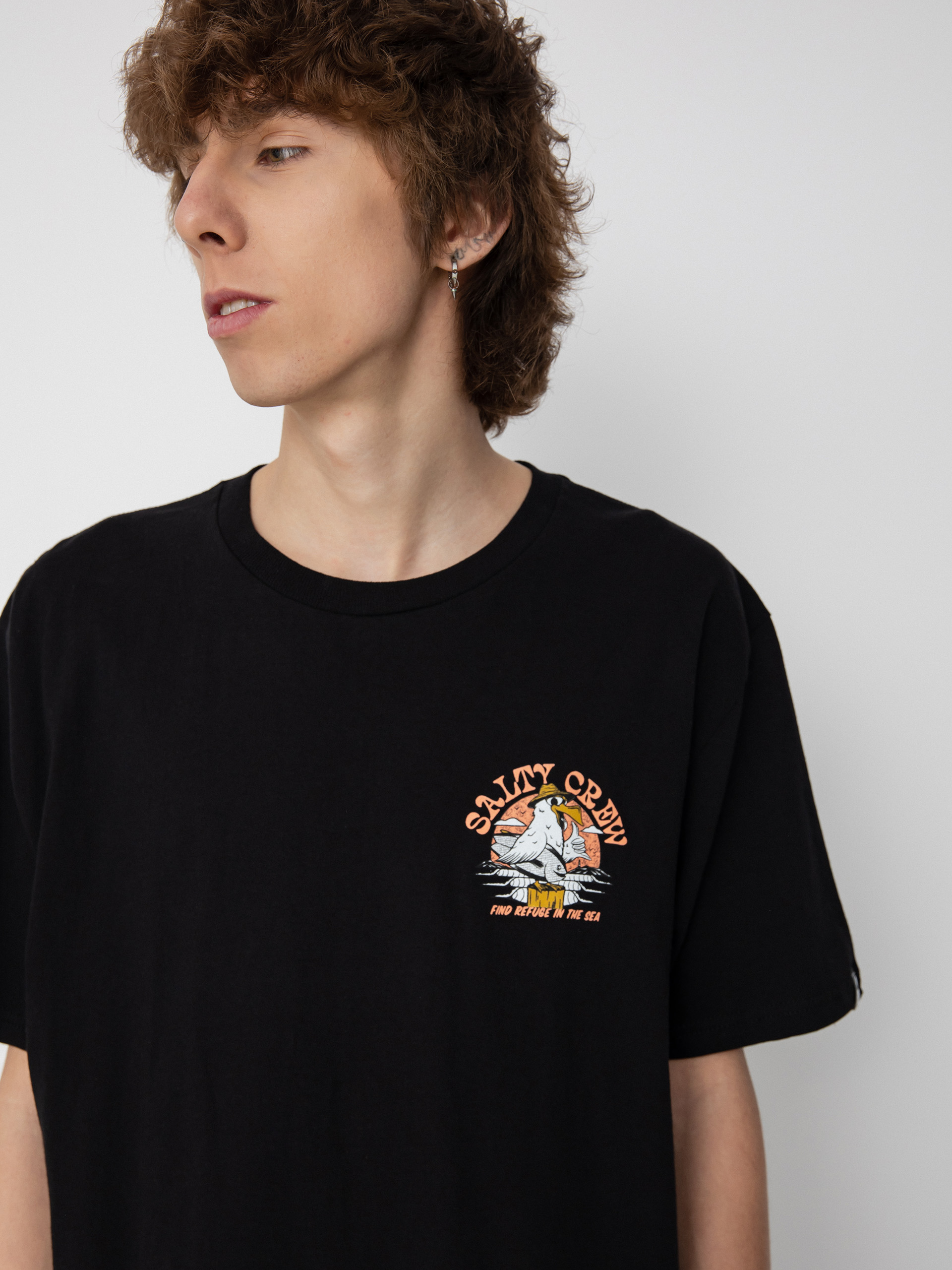 Salty Crew Gone Fishing Standard T-shirt (black)