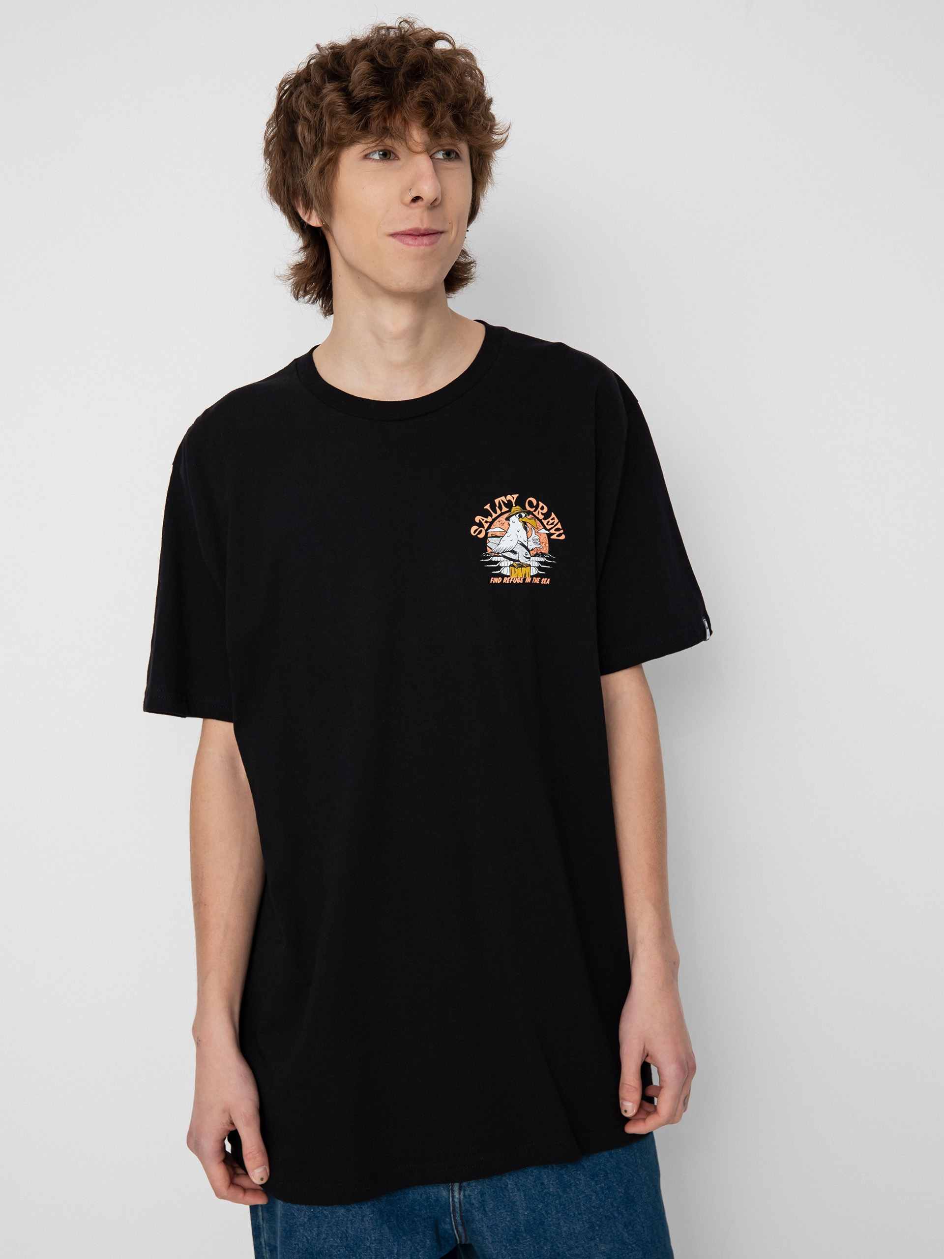 Salty Crew Gone Fishing Standard T-shirt (black)