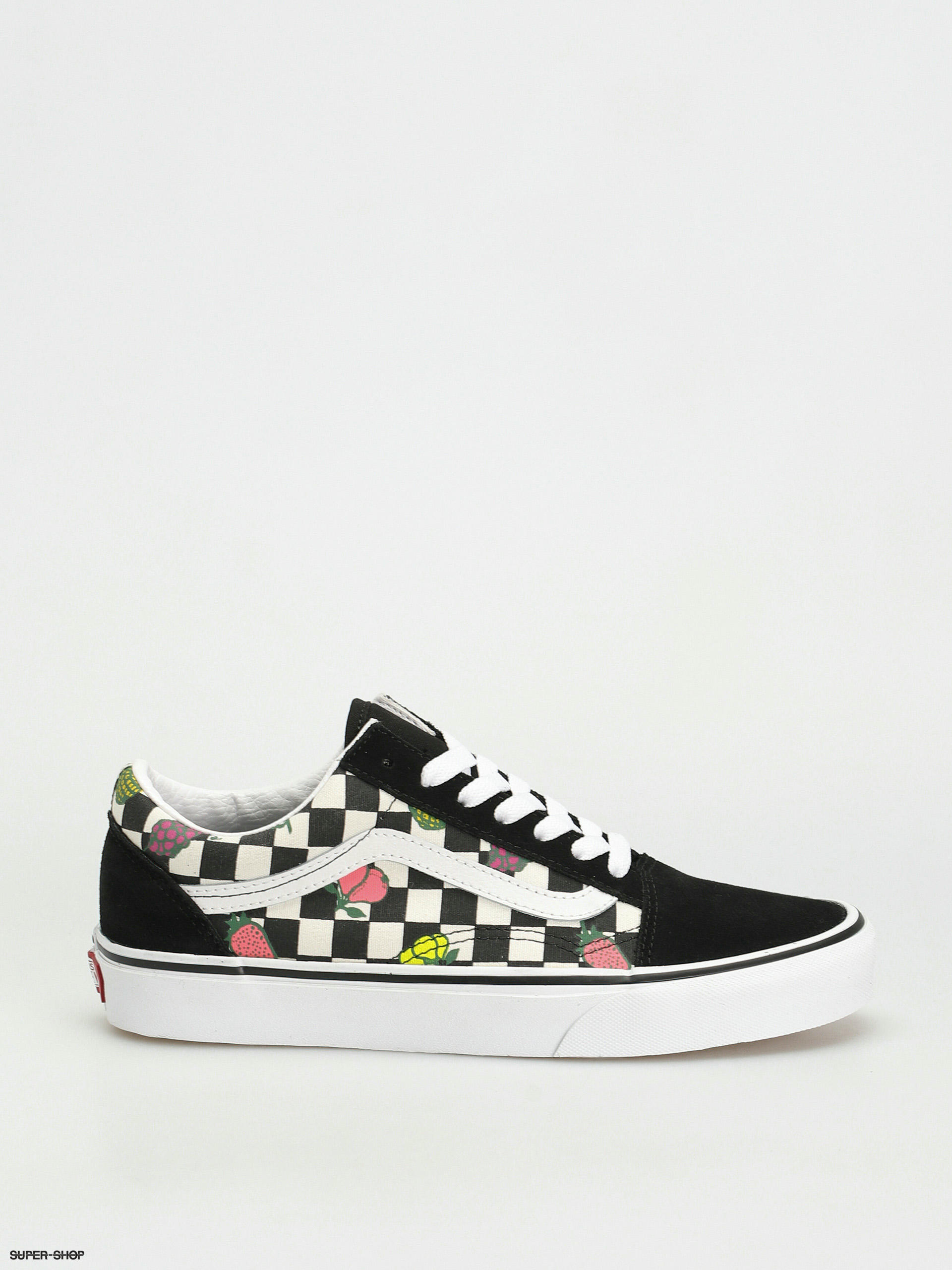 Black vans checkerboard old skool online