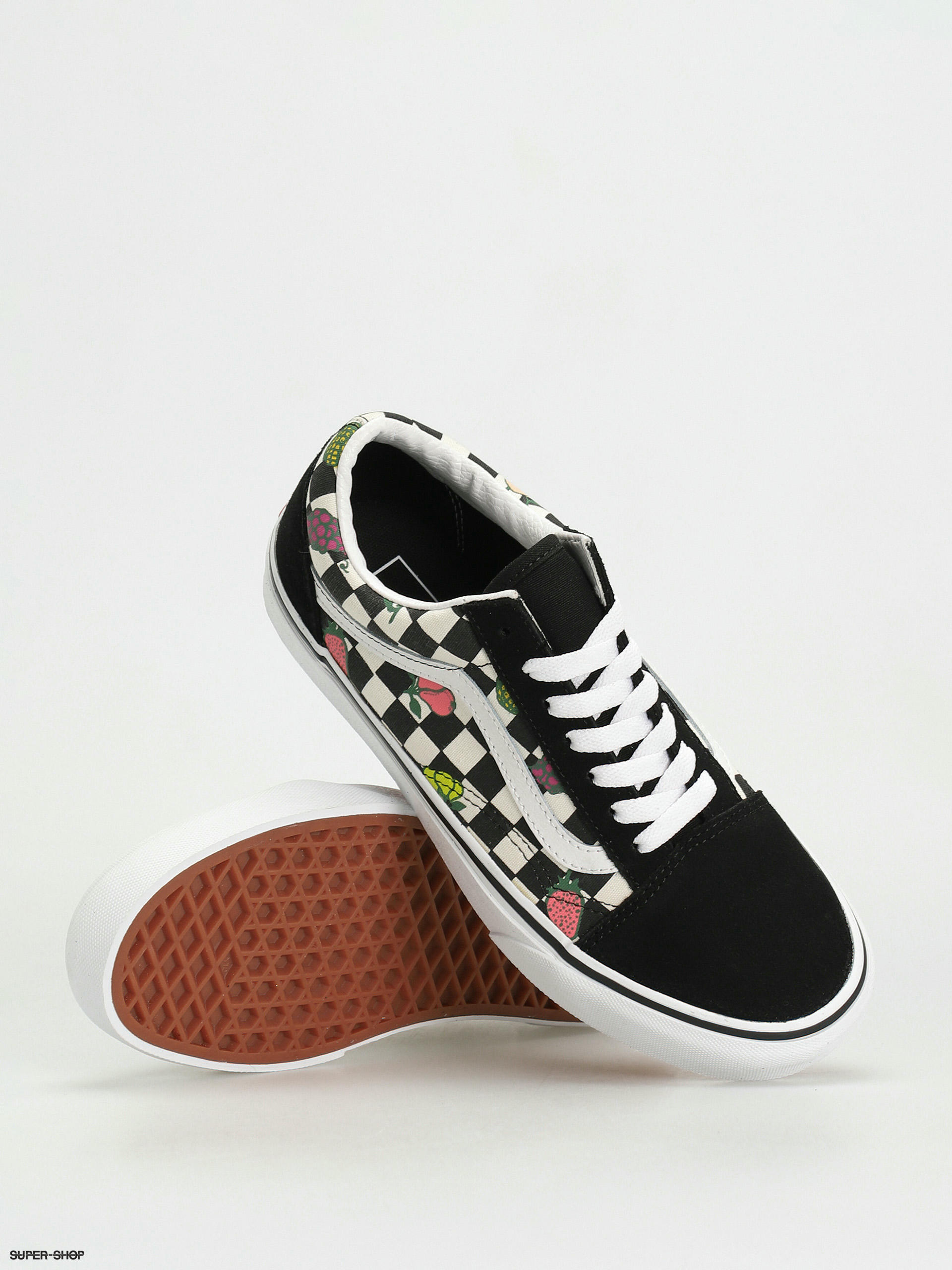 Vans old cheap skool checkerboard weiß