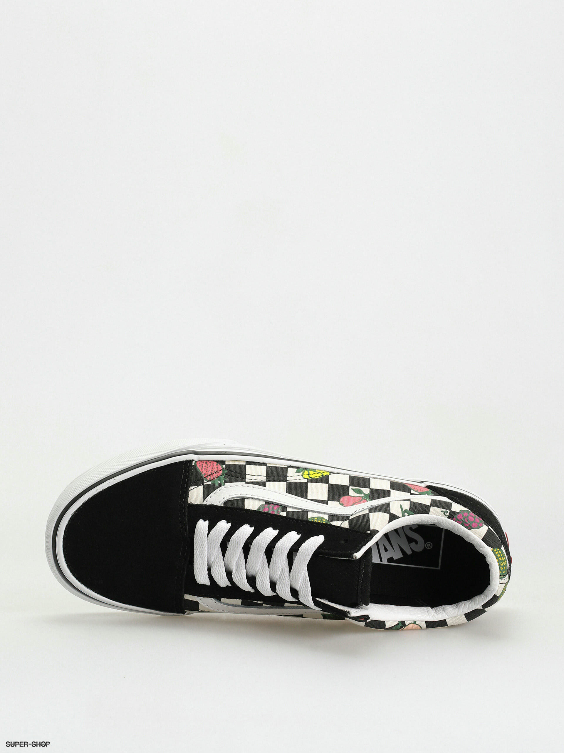 Silver and black deals checkerboard vans