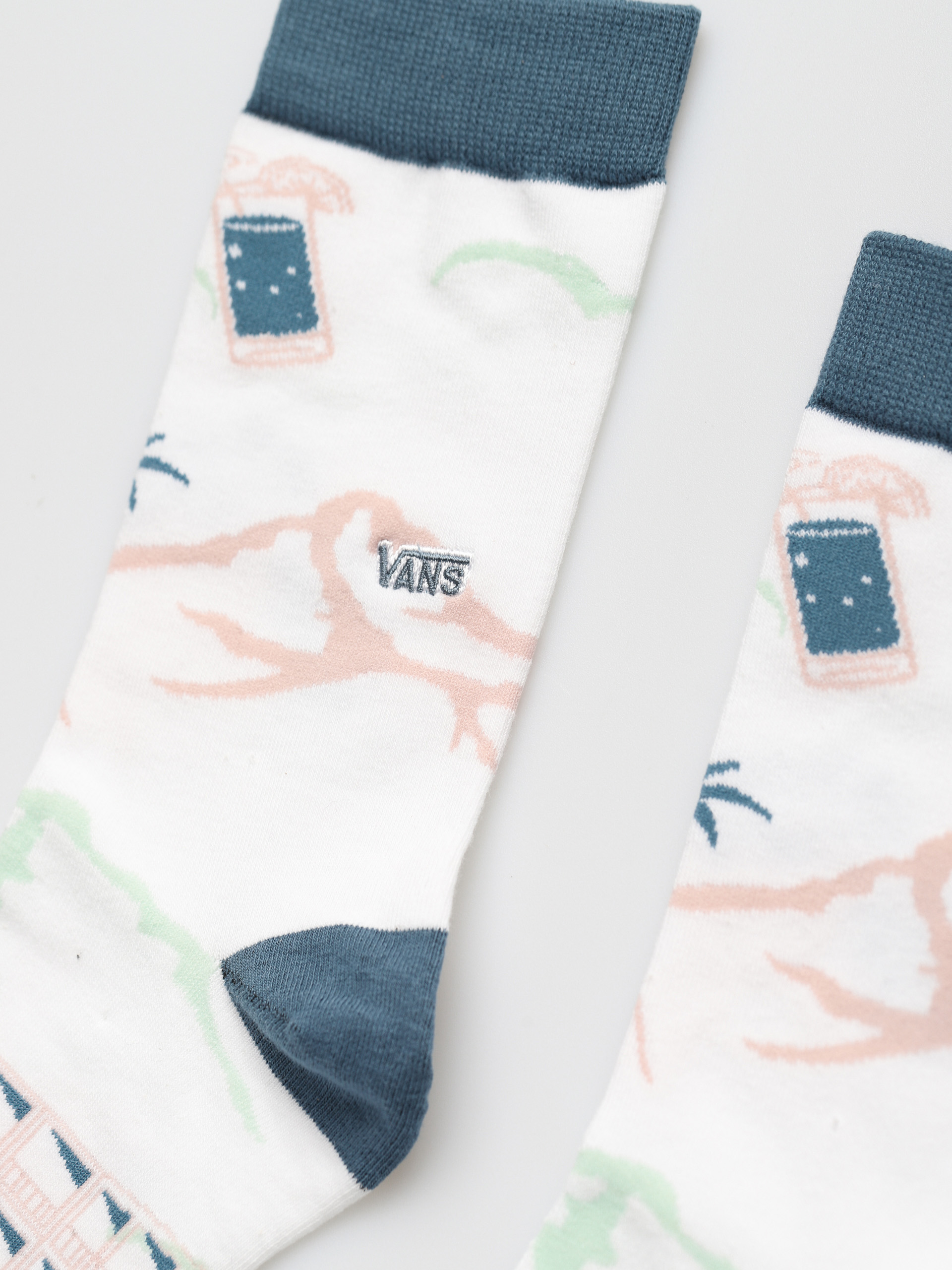 Vans Classic Print 3/4 Crew Socks (white)