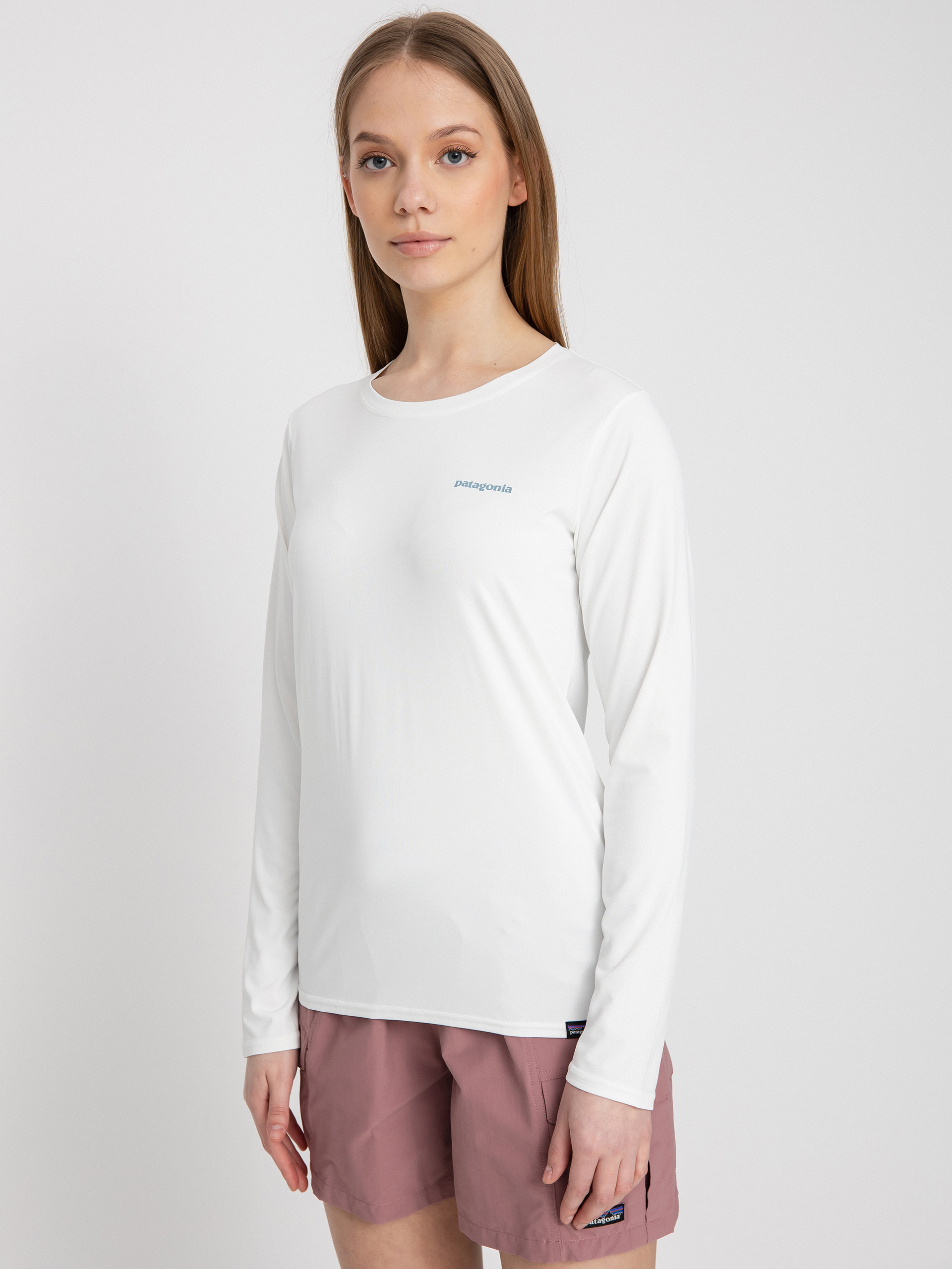 Patagonia Cap Cool Daily Graphic Shirt Longsleeve Wmn (boardshort logo light plume grey/white)