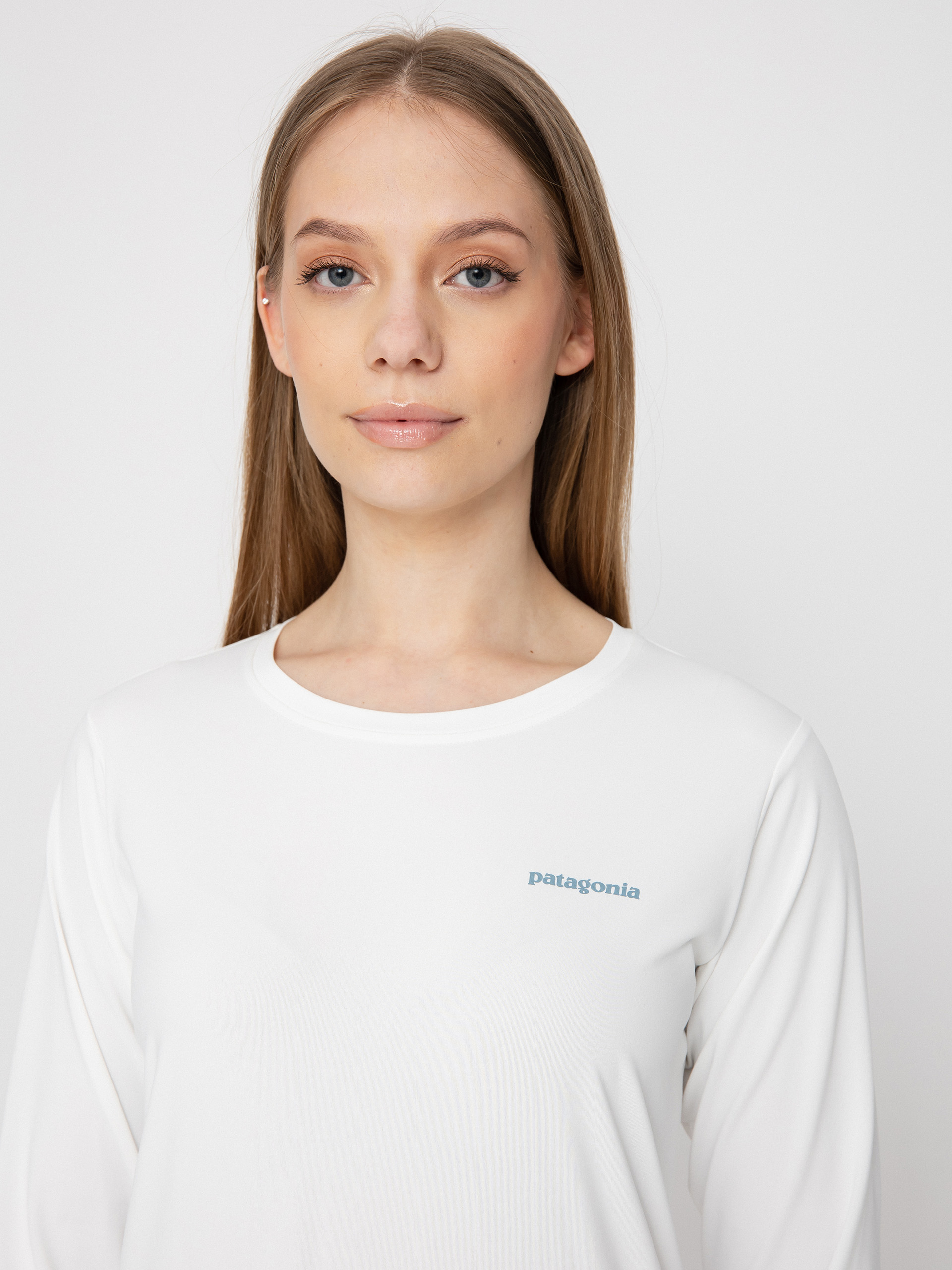 Patagonia Cap Cool Daily Graphic Shirt Longsleeve Wmn (boardshort logo light plume grey/white)