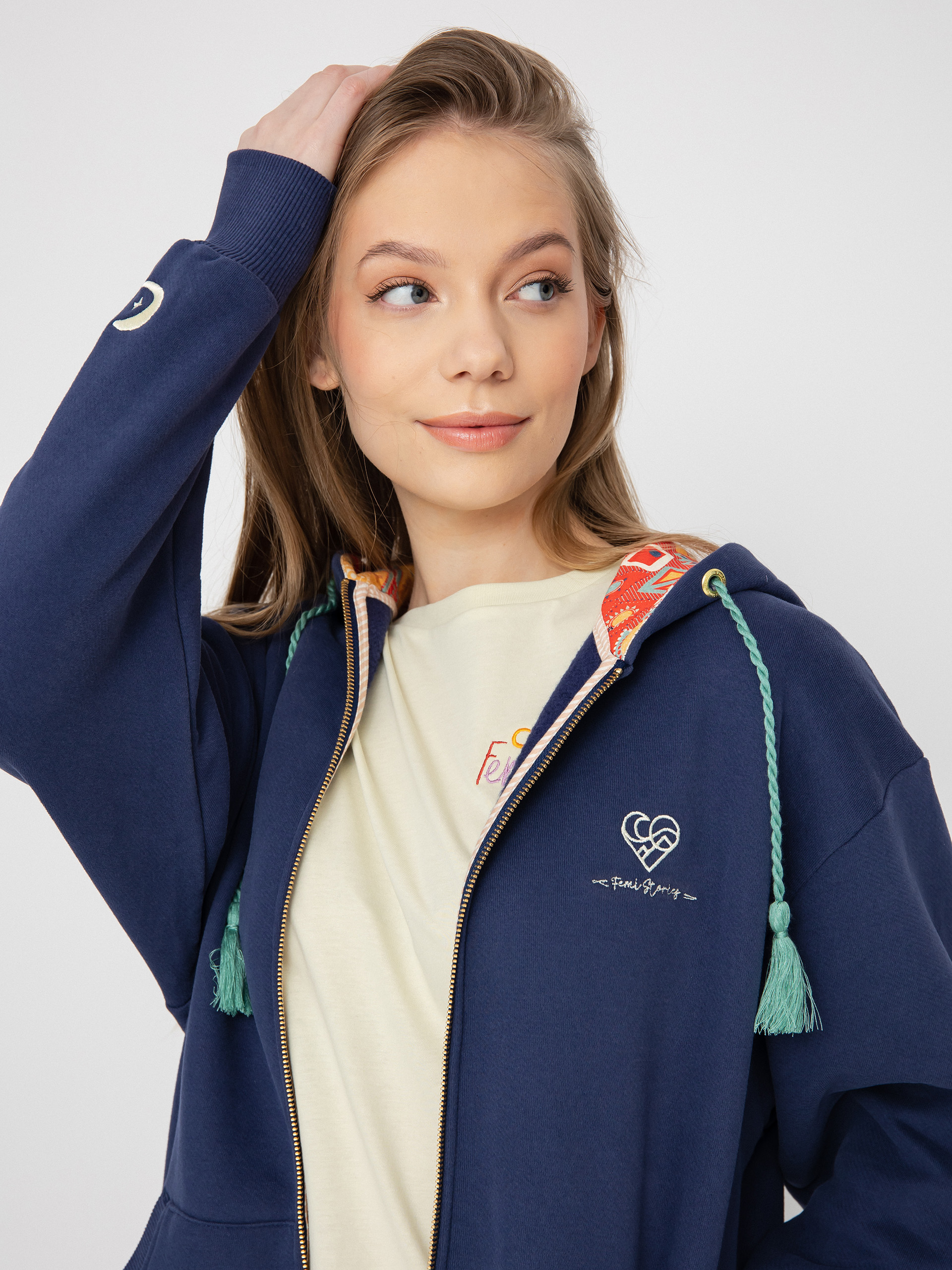Femi Stories Hola HD Hoodie Wmn (nblu)