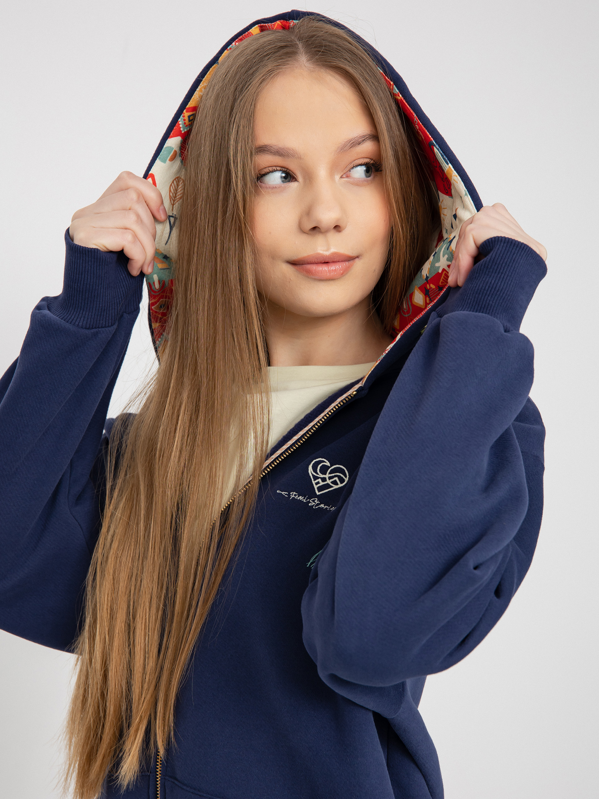 Femi Stories Hola HD Hoodie Wmn (nblu)