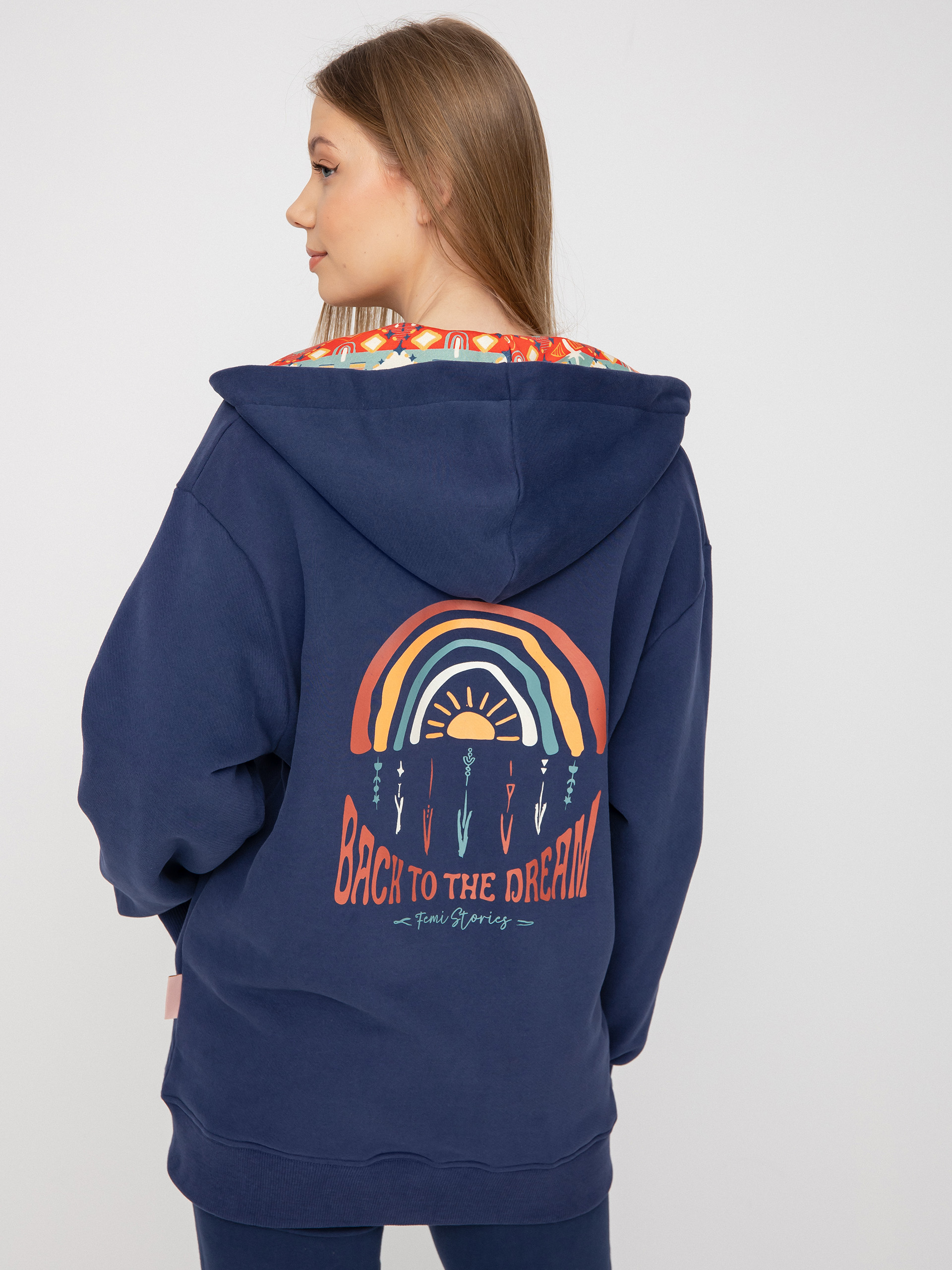 Femi Stories Hola HD Hoodie Wmn (nblu)