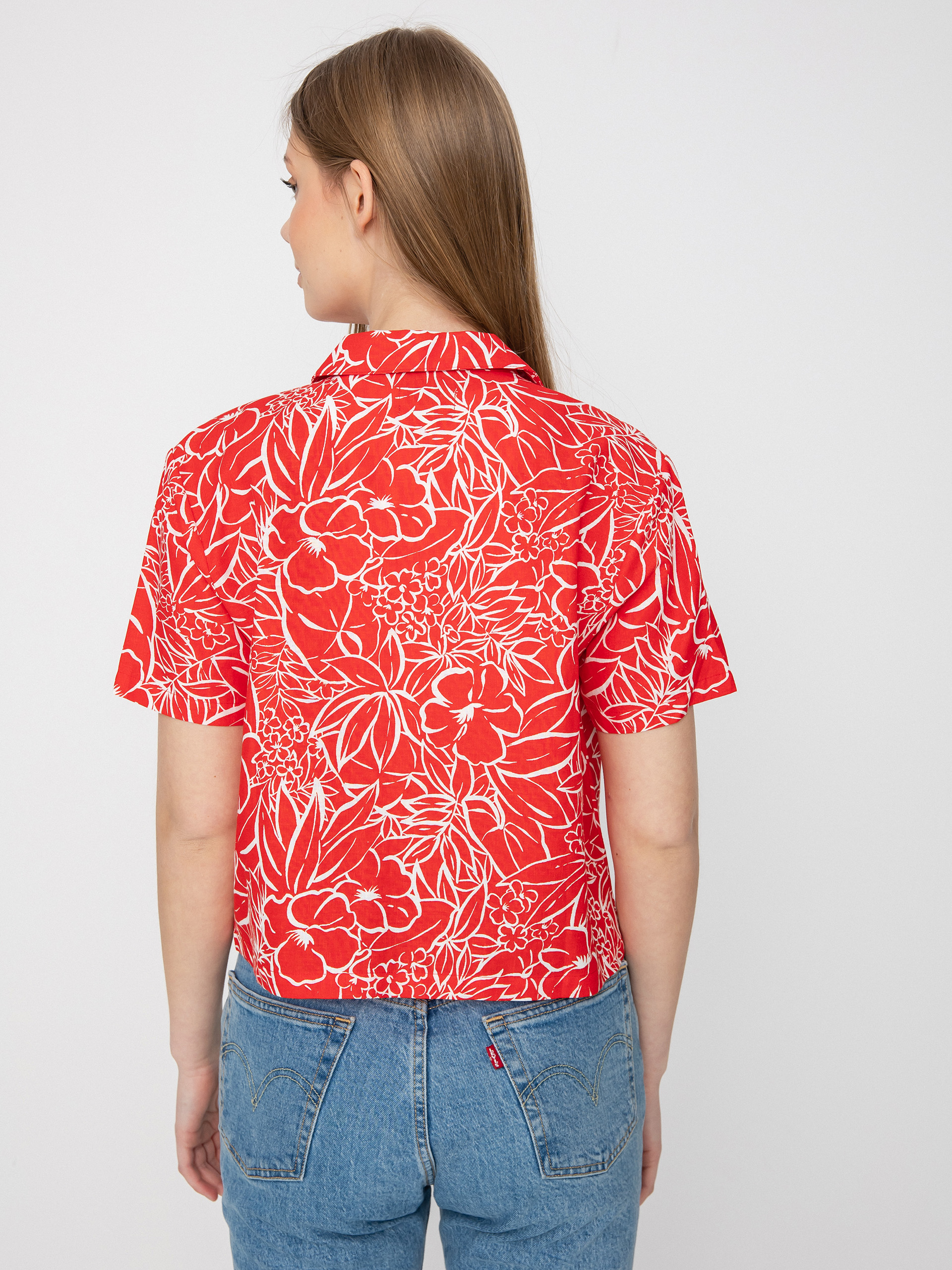 Brixton Indo Linen Shirt Wmn (aloha red)