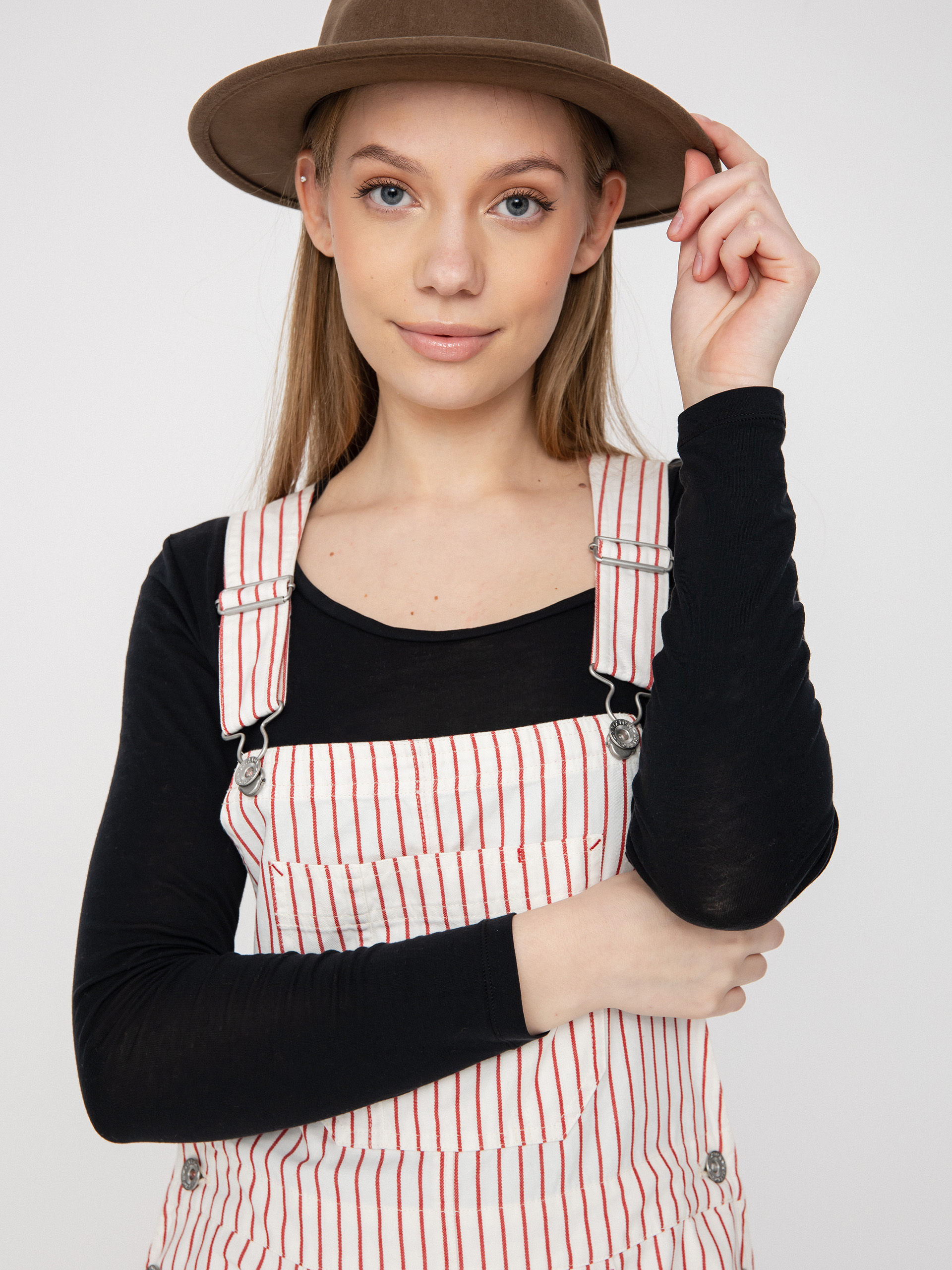 Brixton Costa Overall Pants Wmn (aloha red)