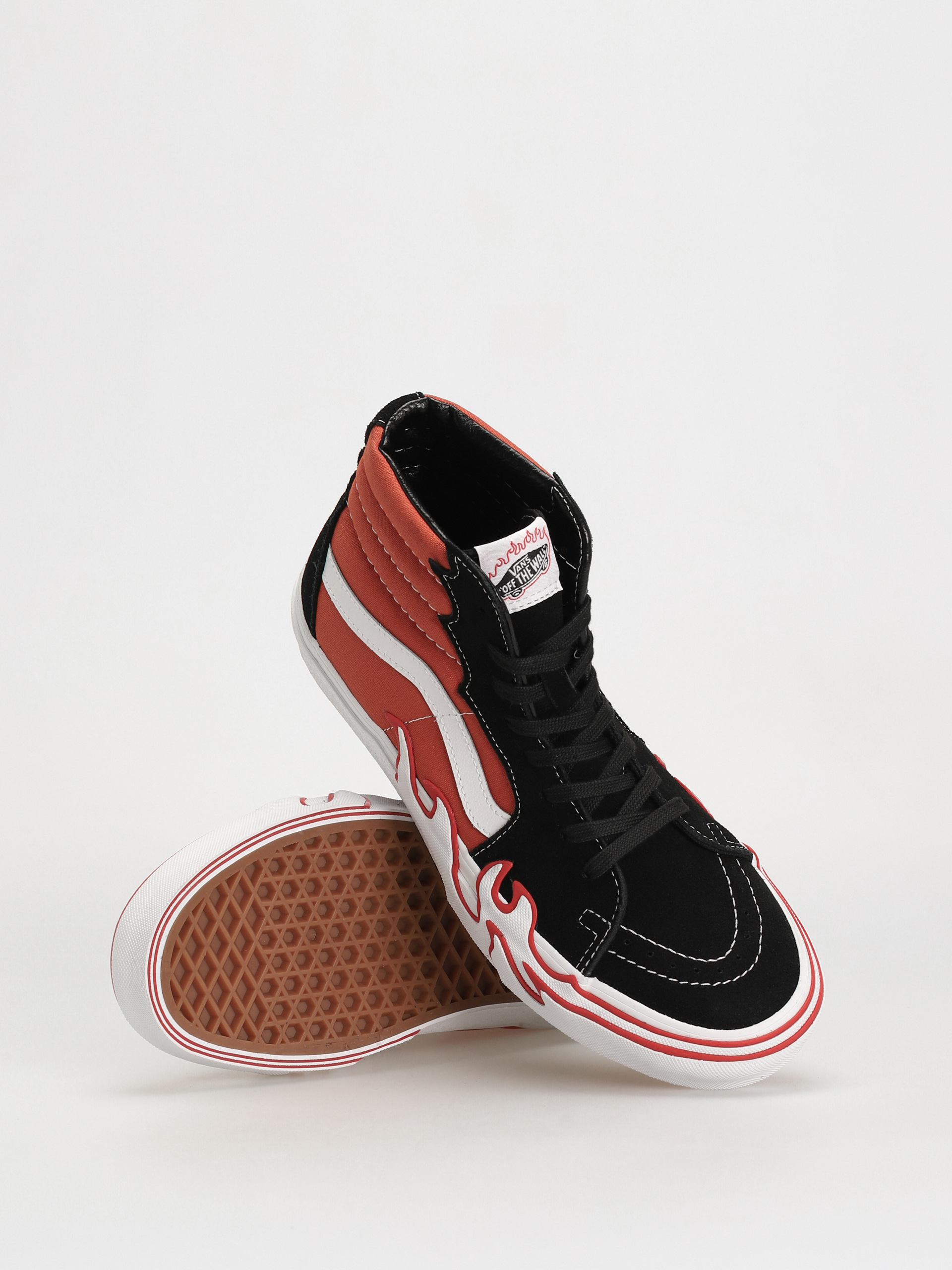 Vans Sk8 Hi Flame Shoes (burnt ochre)