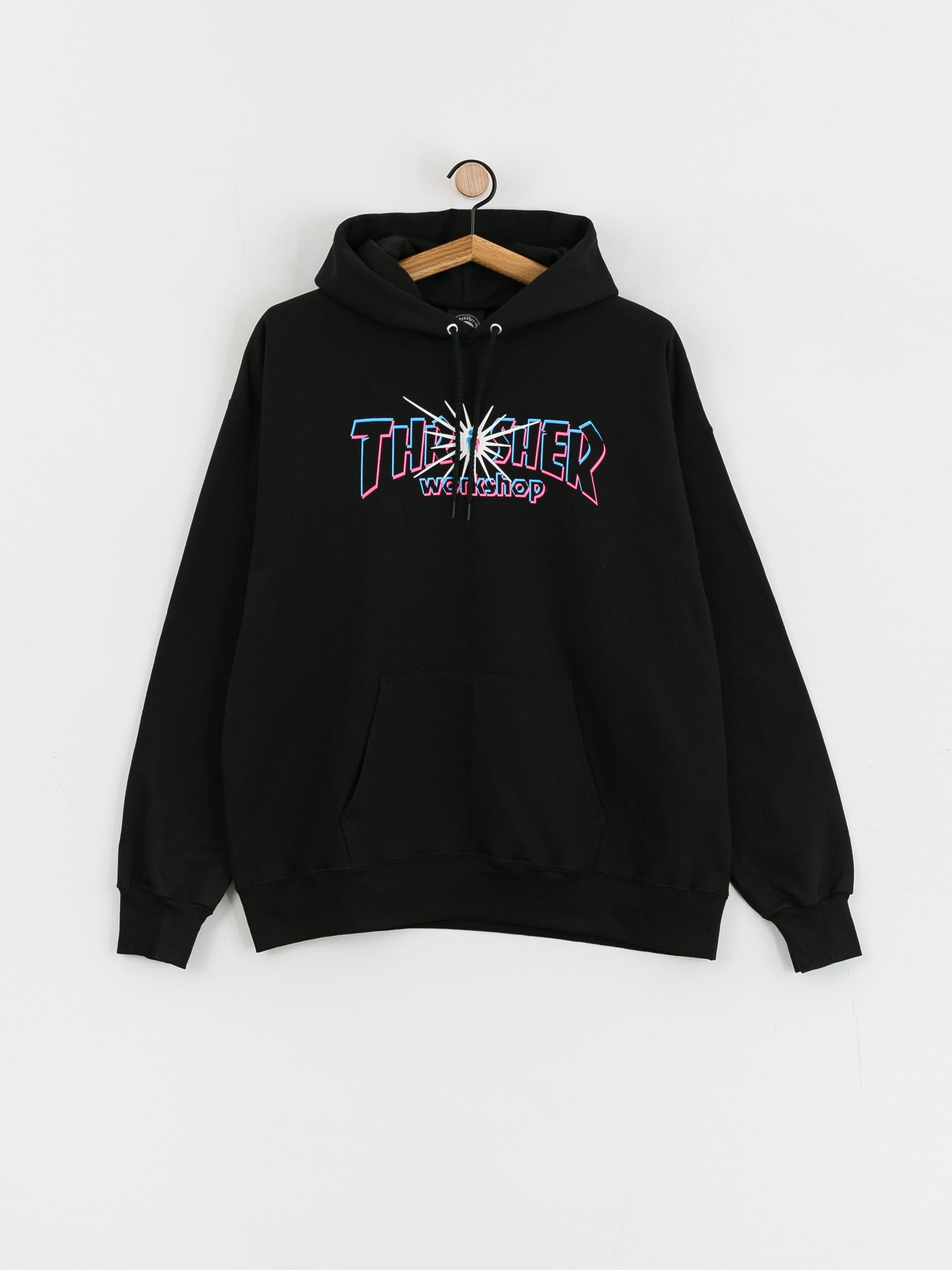 【THRASHER】 DOOUBLE FLAME NEON HOOD [BLACK] thrasher-double-flame-neon-