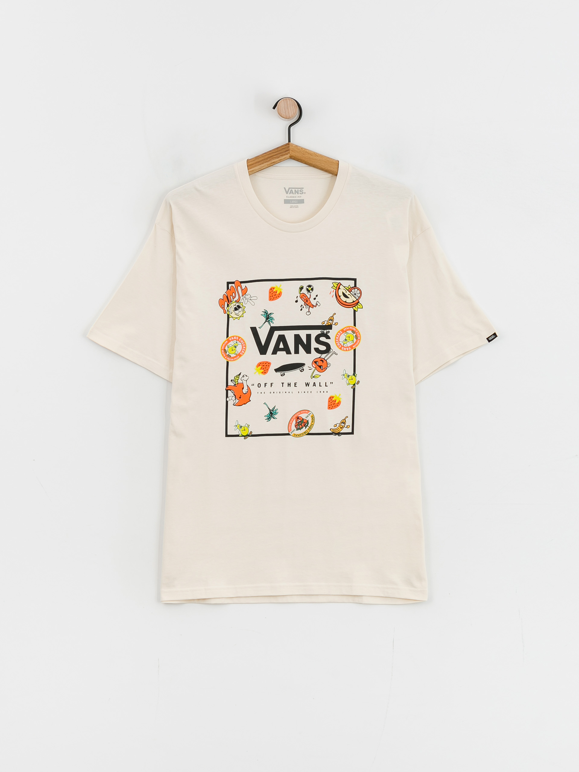 Vans Classic Print Box T-Shirt (antique wht/blk/waterfall)