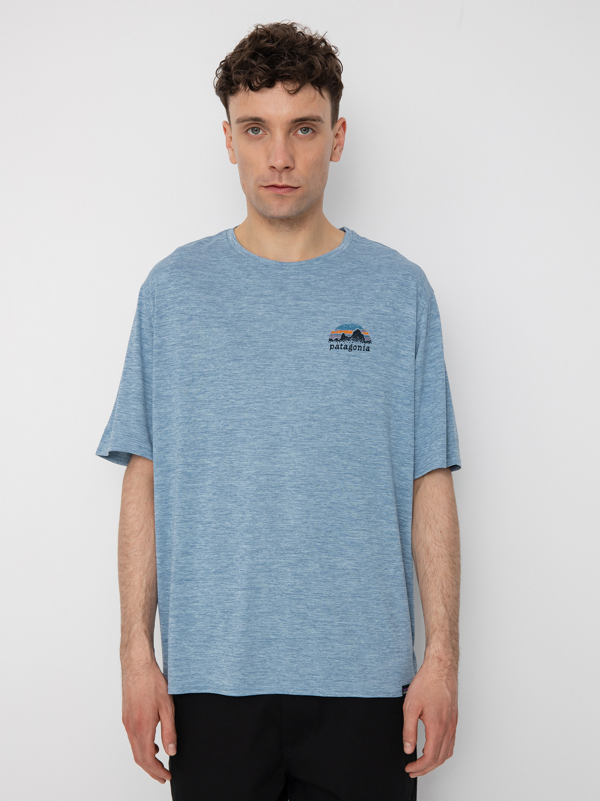 Patagonia Cap Cool Daily Graphic T-shirt (skyline stencil/steam blue x dye)