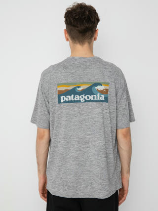 Patagonia Cap Cool Daily Graphic T-Shirt (boardshort logo abalone blue/feather grey)
