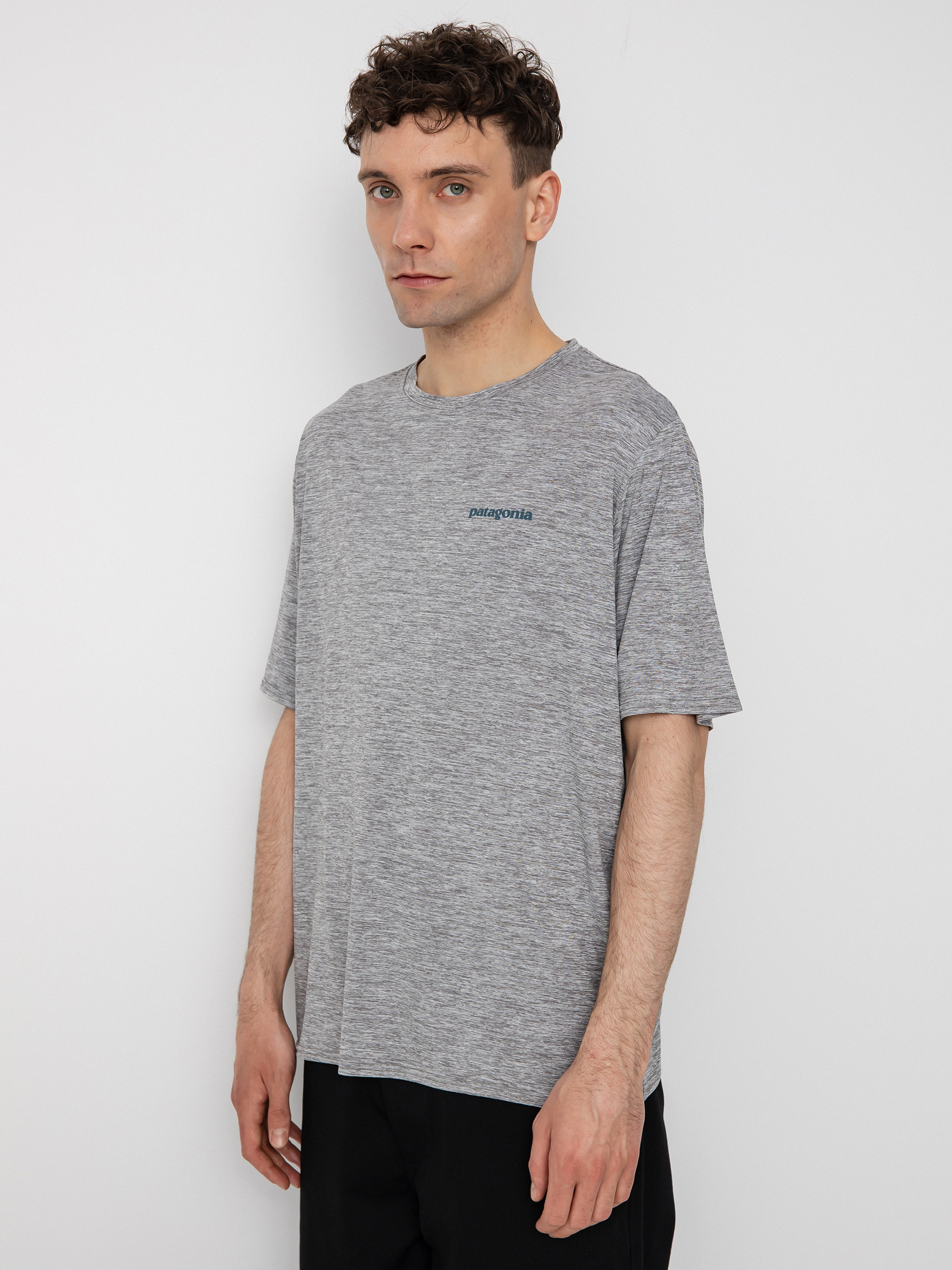 Patagonia Cap Cool Daily Graphic T-Shirt (boardshort logo abalone blue/feather grey)