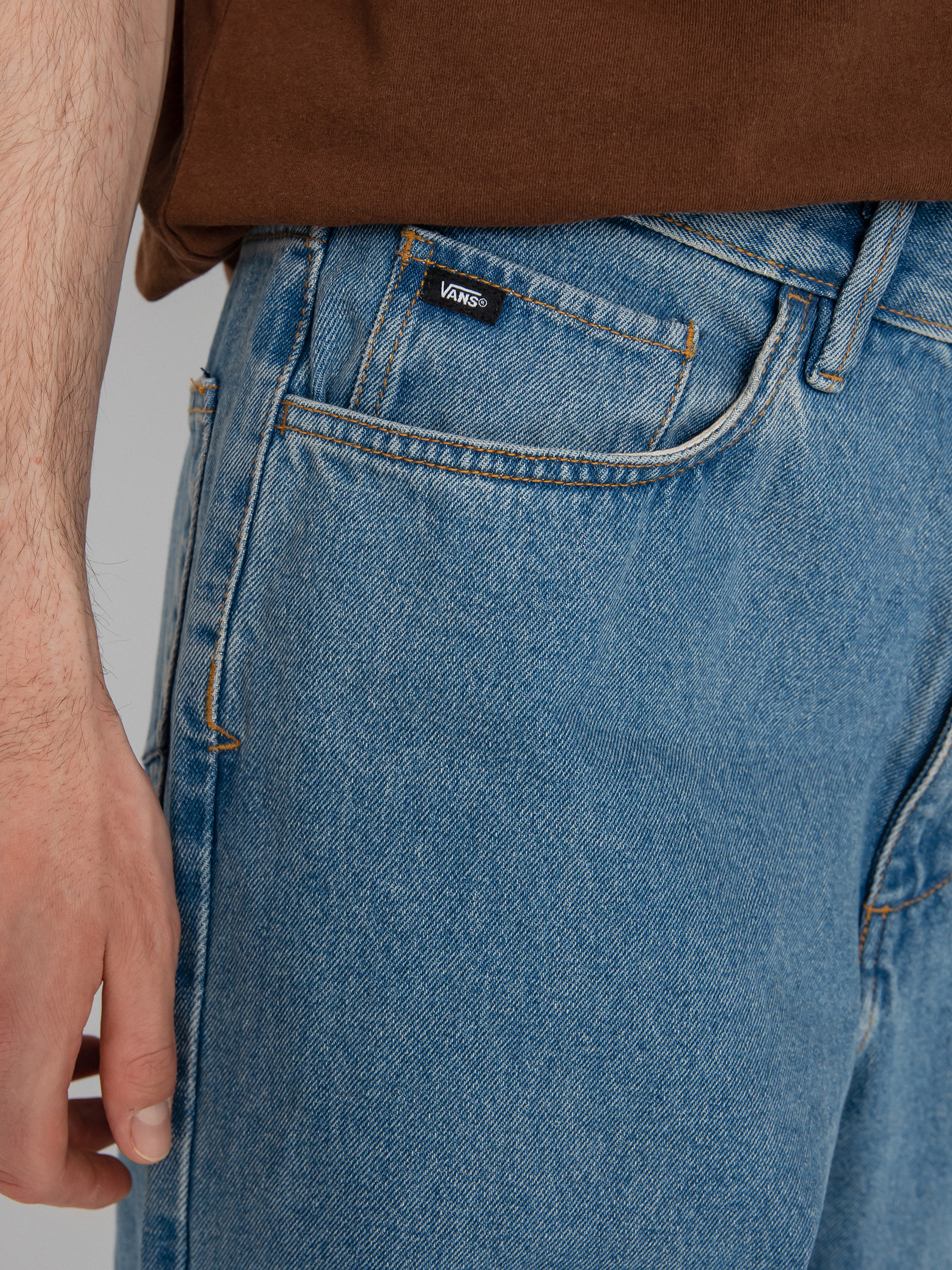 Vans Covina 5Pkt Baggy Denim Pants (stone wash)