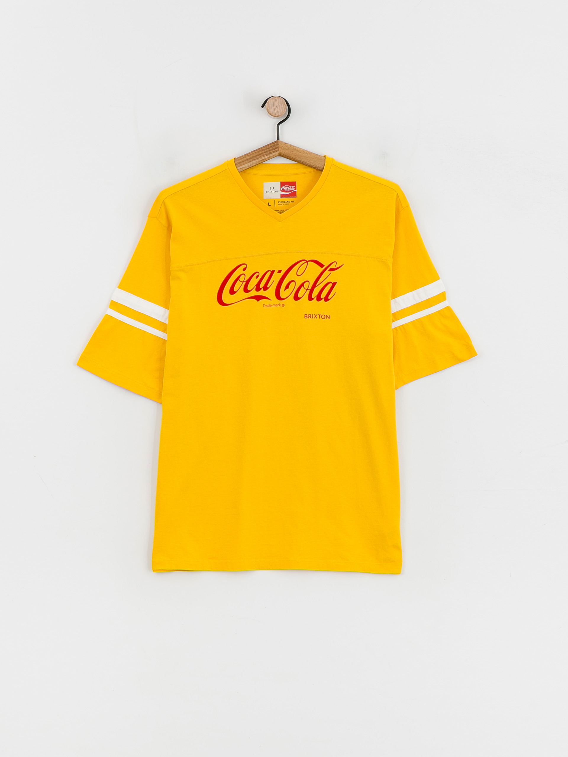Brixton Coca-Cola Classic Football T-shirt (yellow)