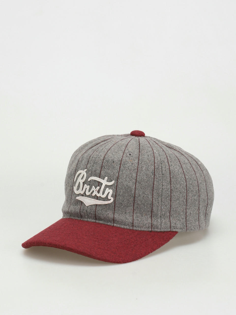 Brixton Burt Mp Cap (light heather grey/burgundy)