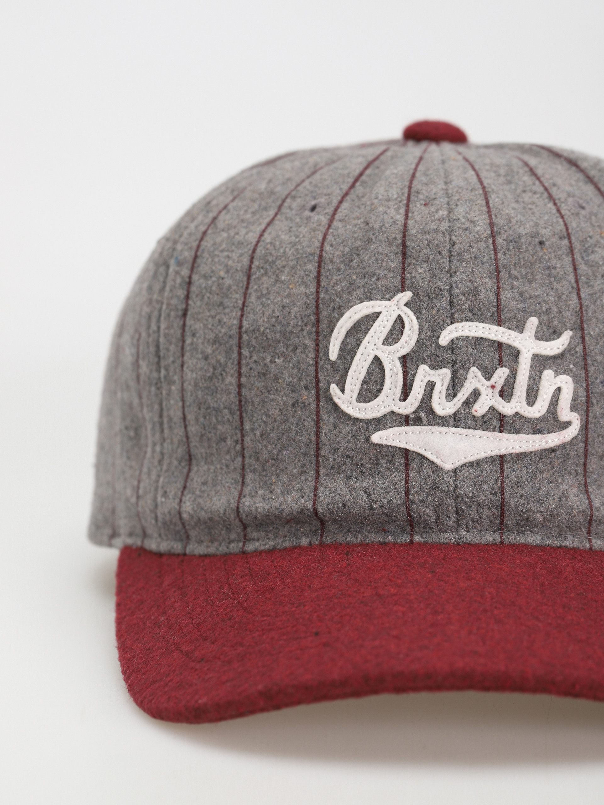 Brixton Burt Mp Cap (light heather grey/burgundy)