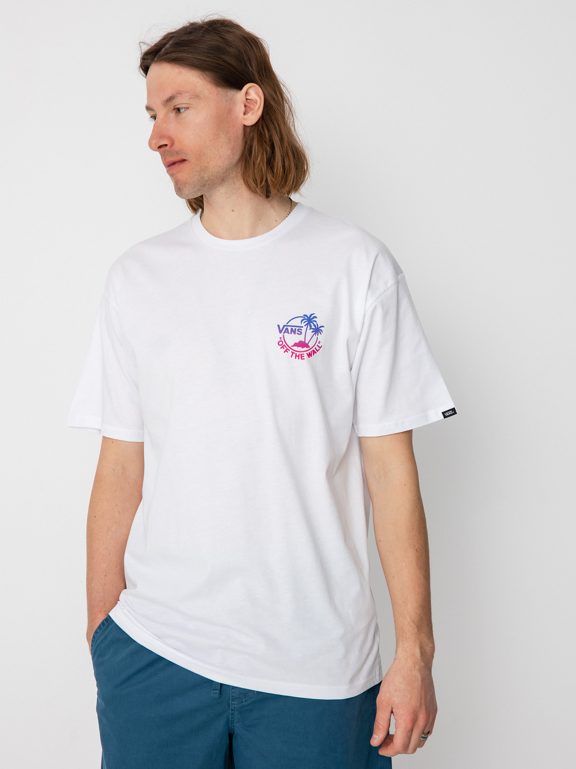 Vans Classic Mini Dual Palm II T-shirt (white/pink glo)