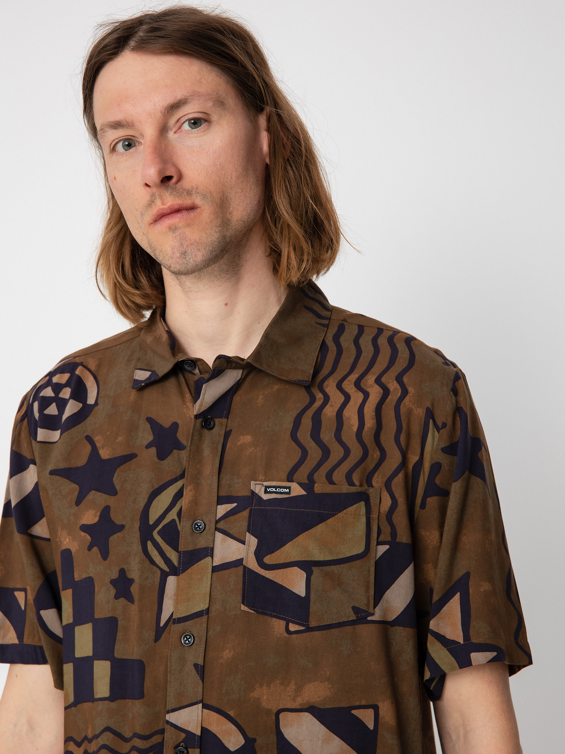 Volcom Hand Geo Hemd (service green)