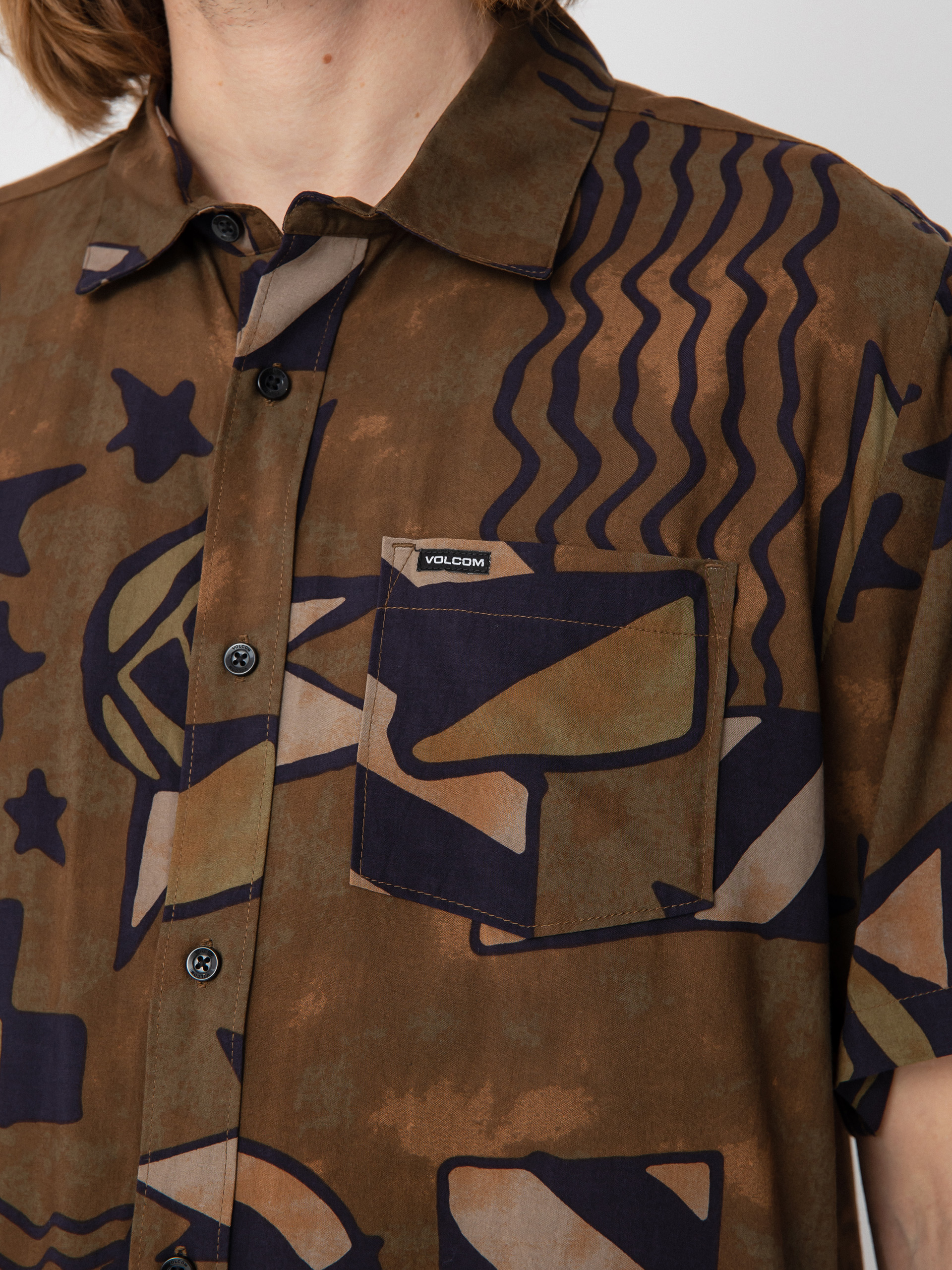 Volcom Hand Geo Hemd (service green)