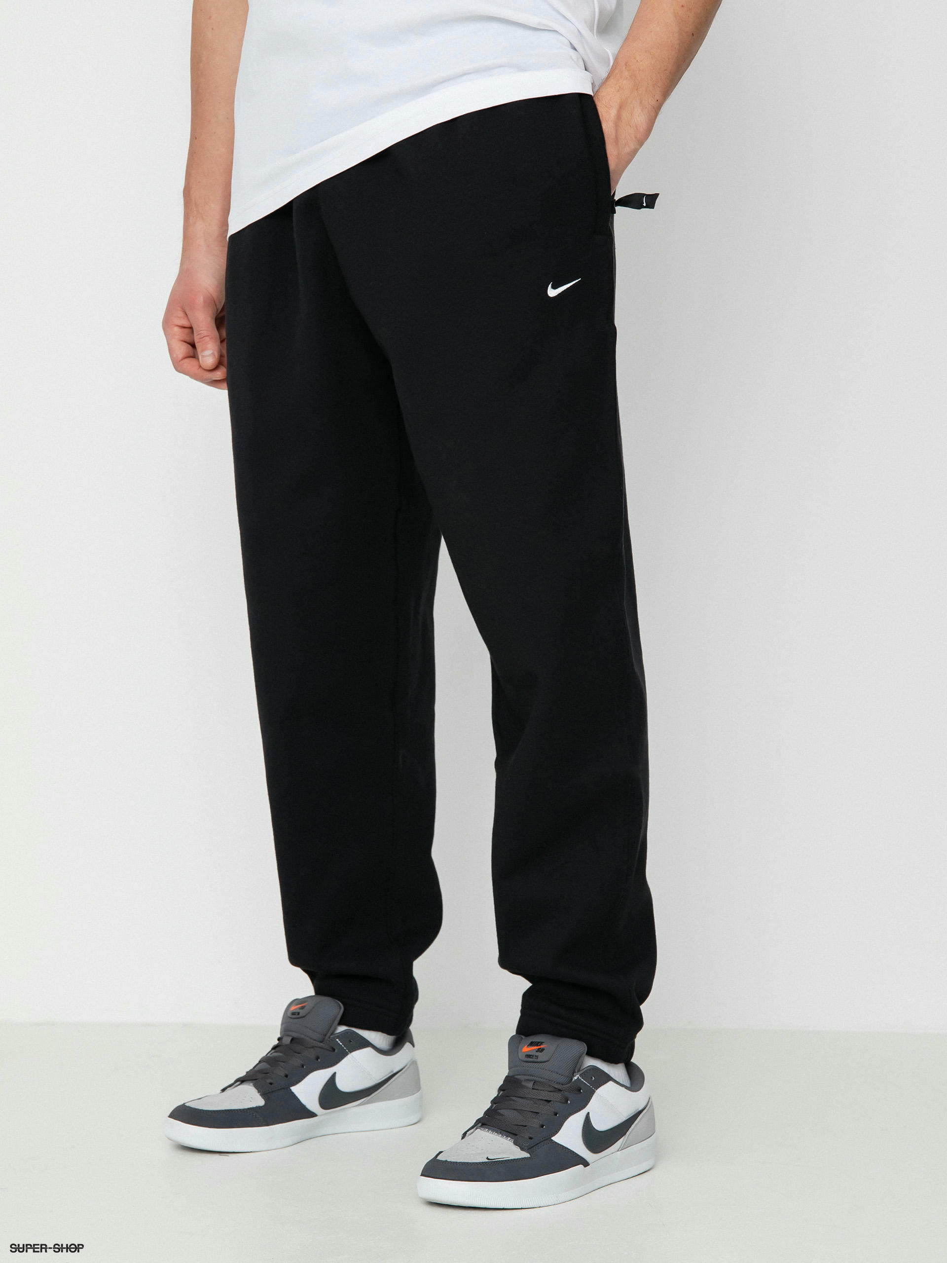 Nike Swoosh woven high waist paneled pants in cream | ASOS
