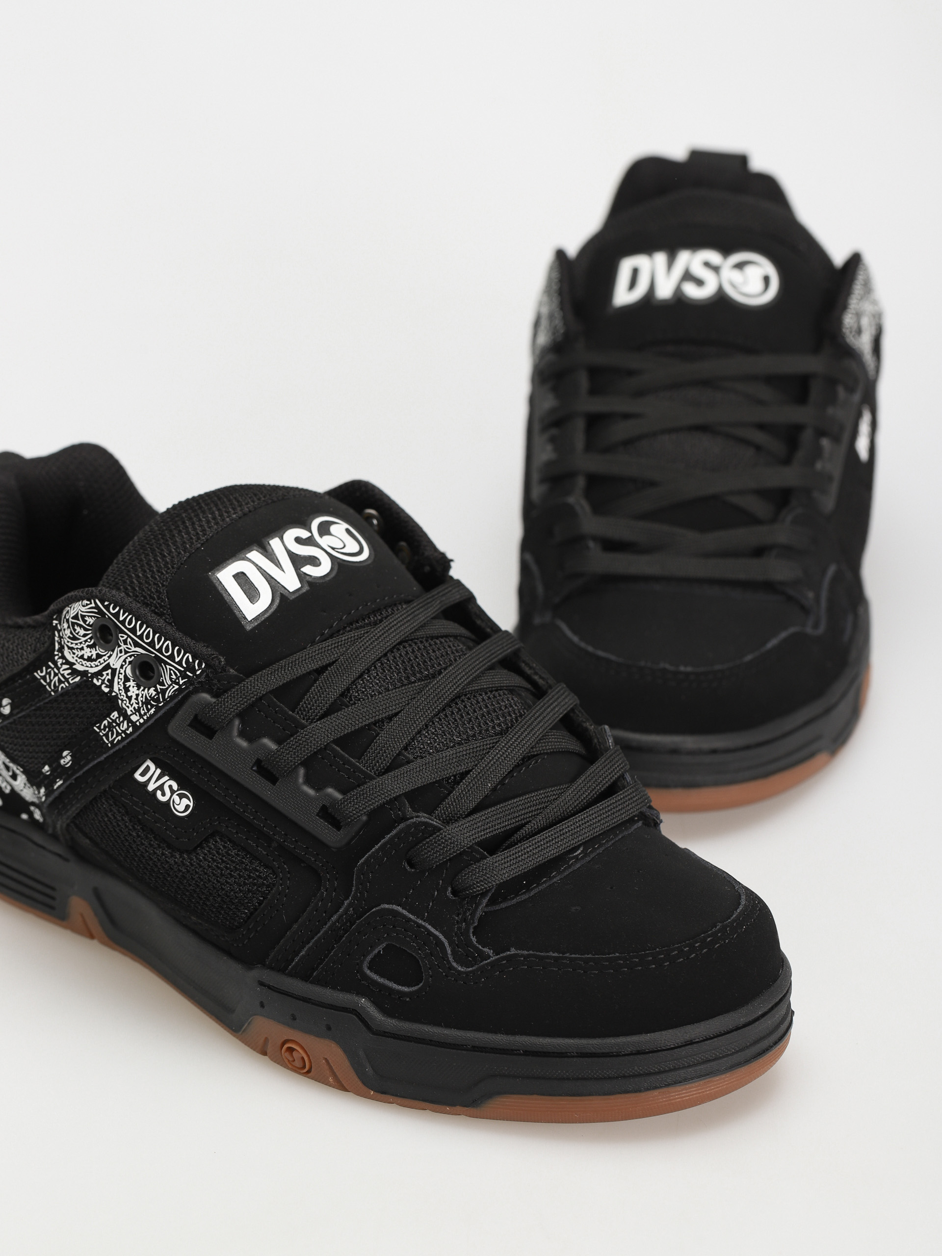 DVS Comanche Shoes (black white print nubuck)