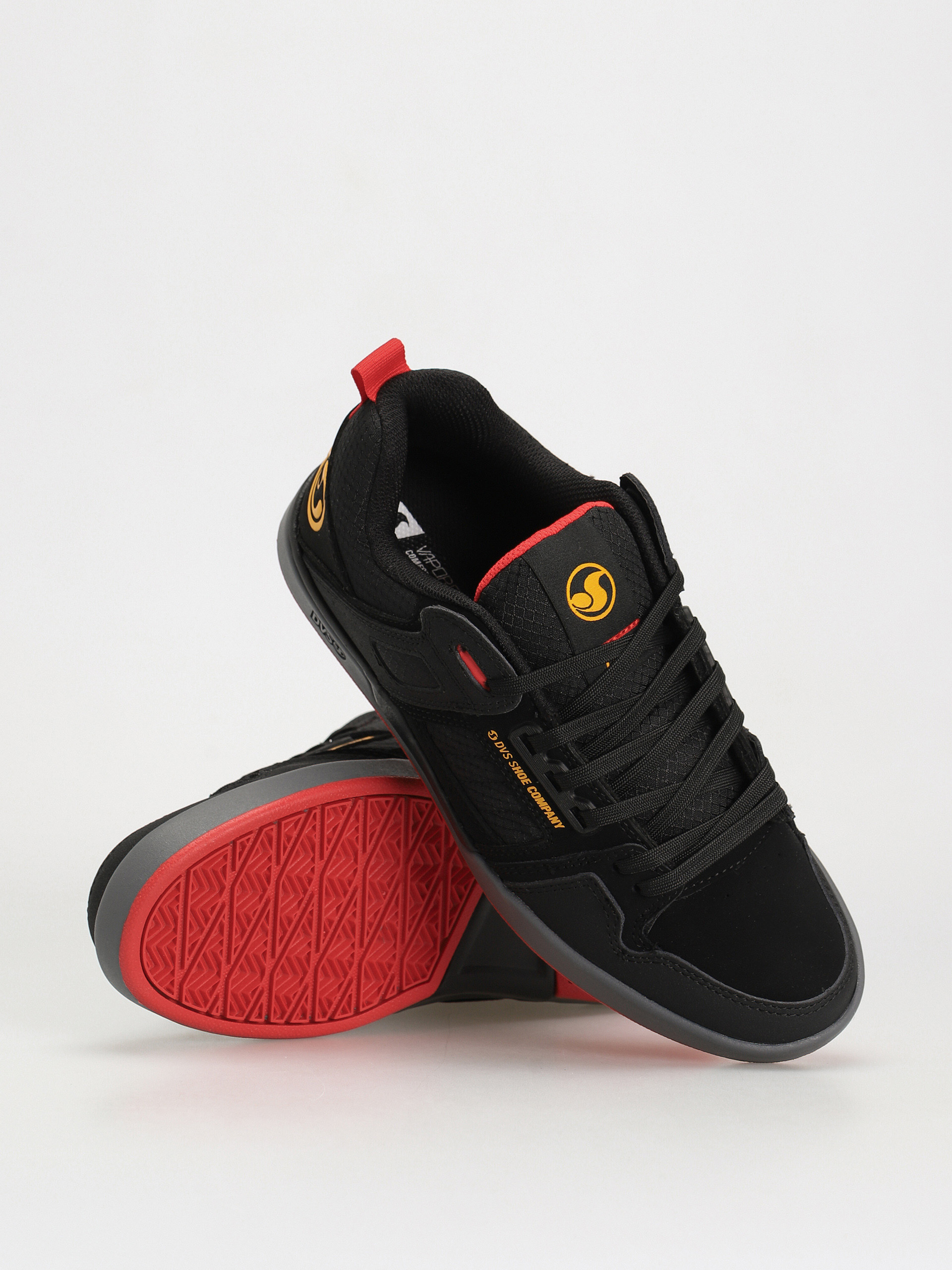 DVS Comanche 2.0+ Shoes (black yellow red nubuck)