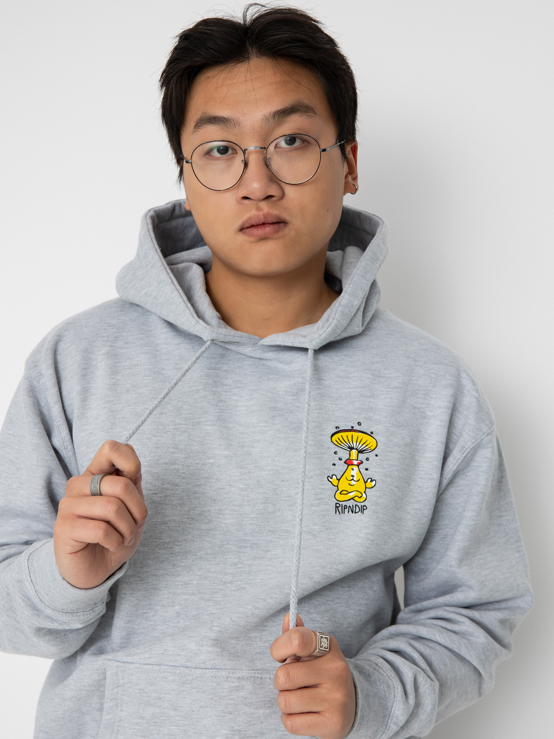RipNDip Know Ur Shrooms HD Hoodie (ash heather)