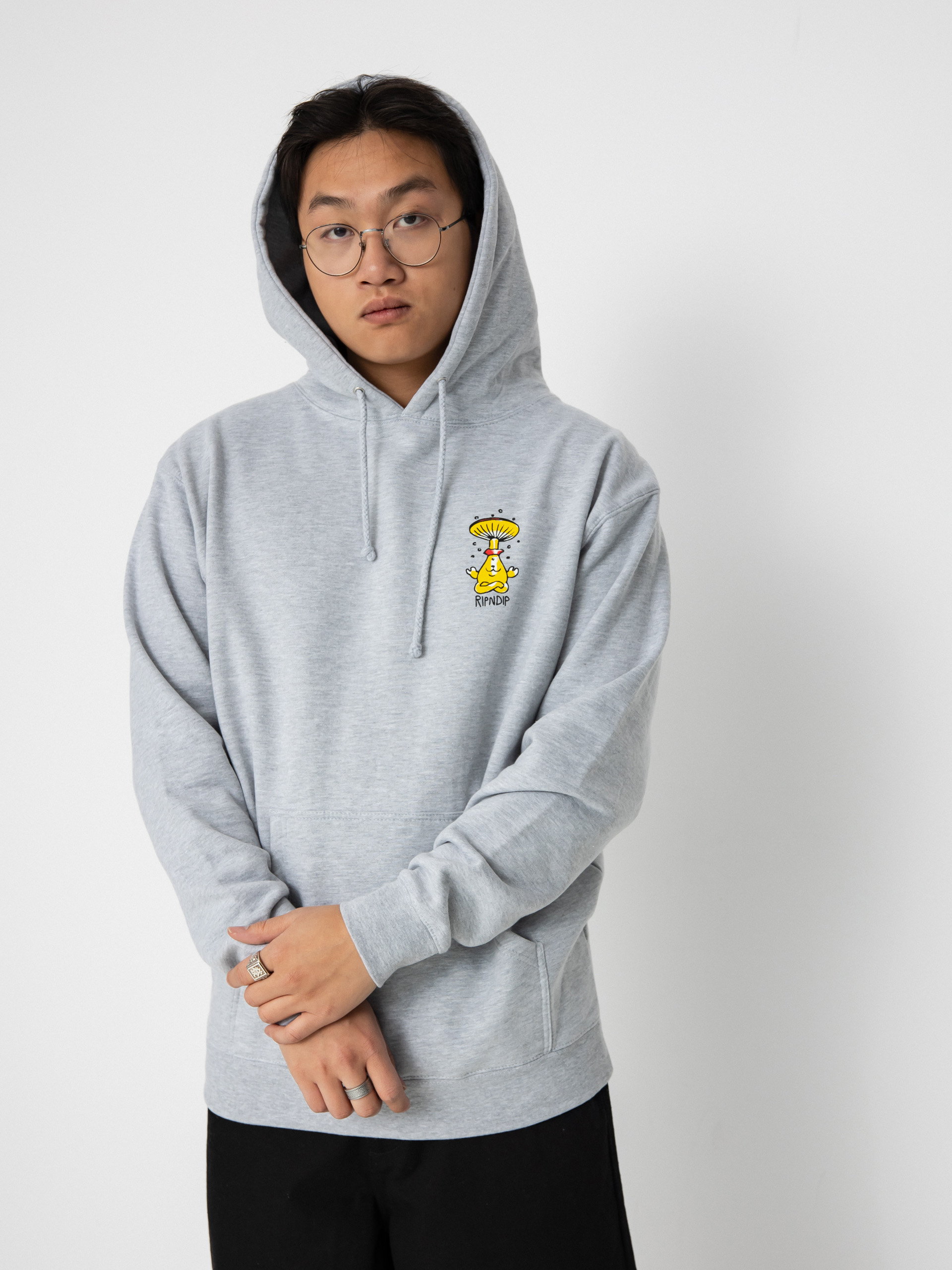 RipNDip Know Ur Shrooms HD Hoodie (ash heather)