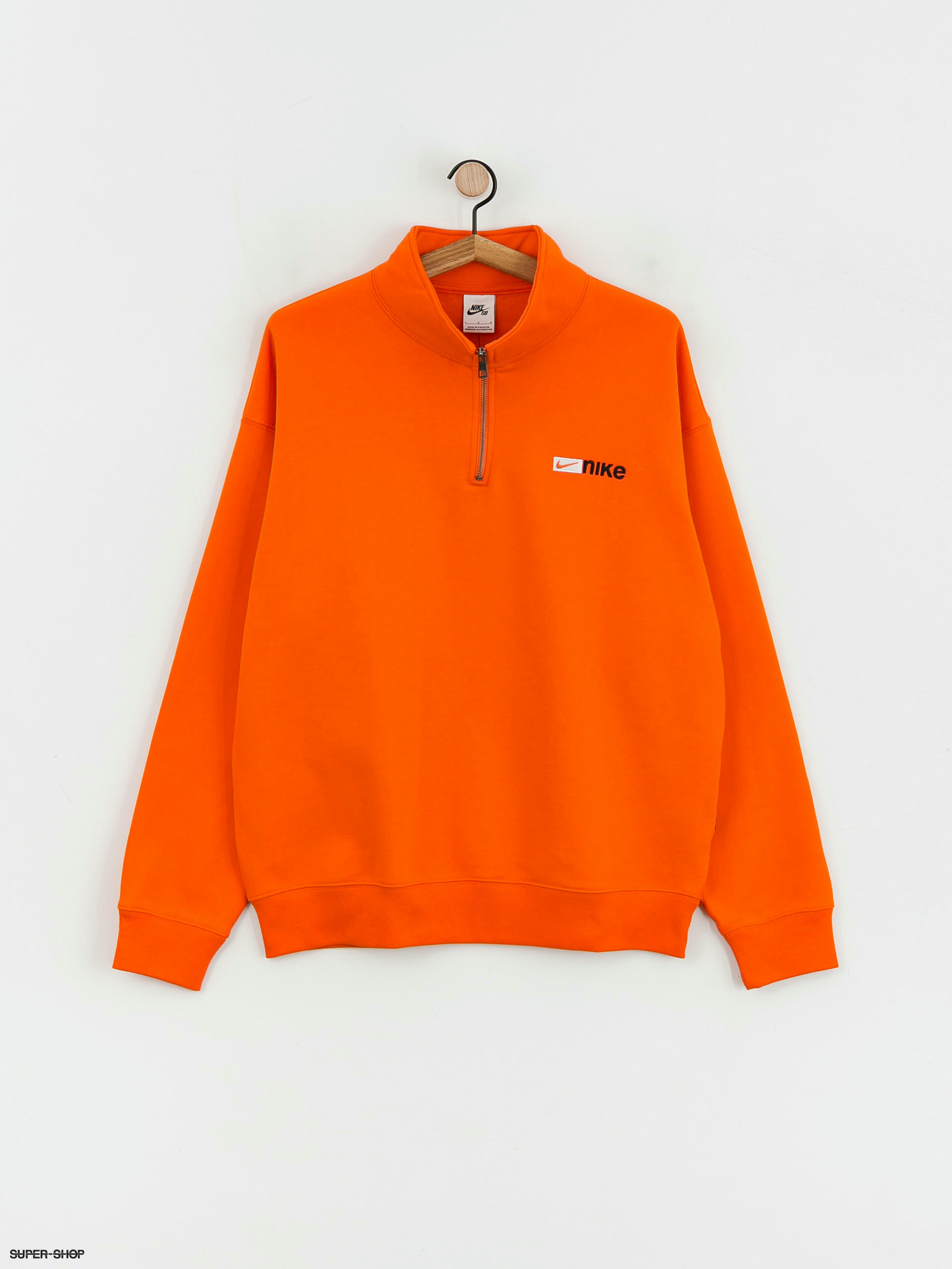 Orange nike sales half zip