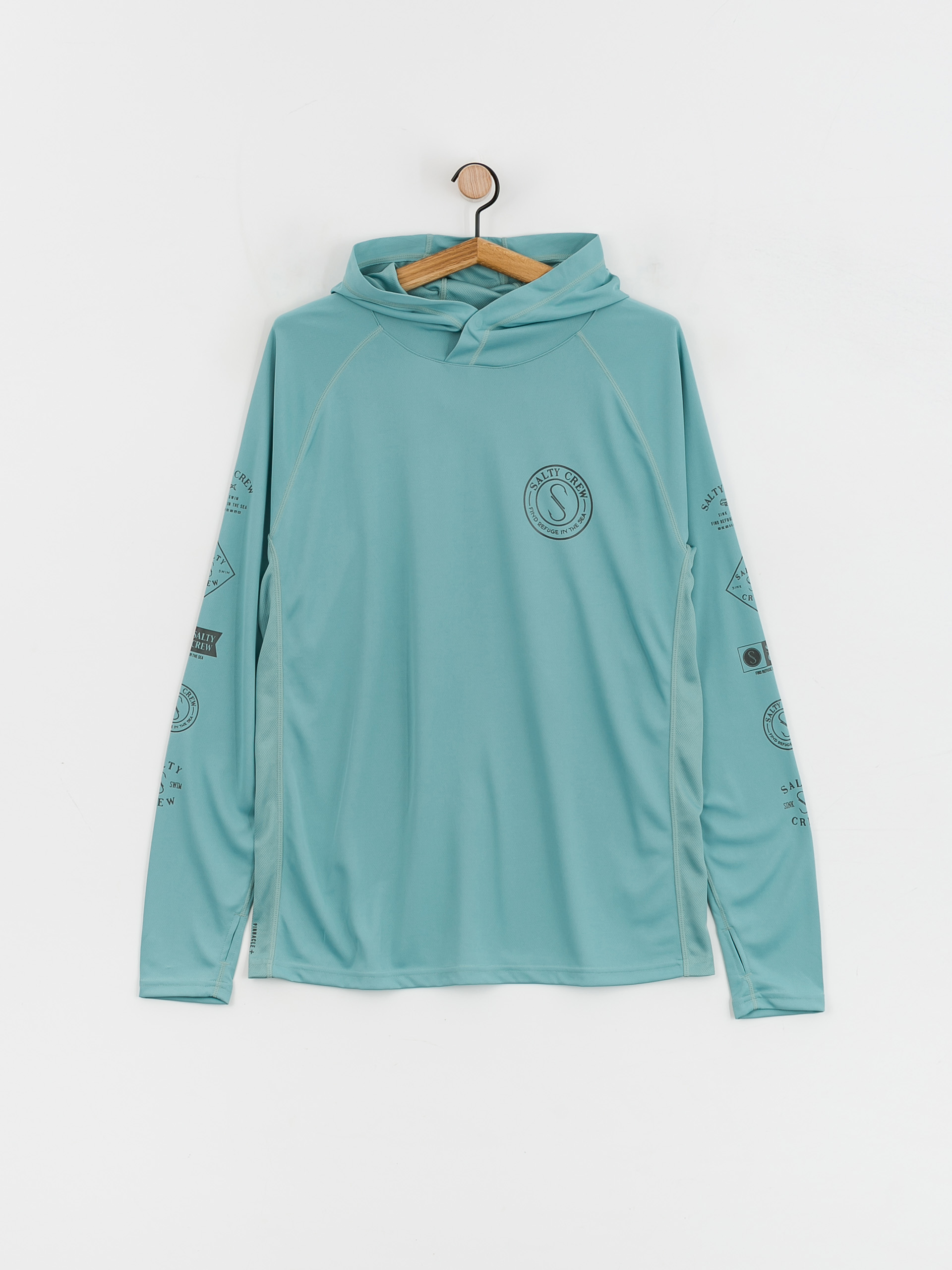 Salty Crew Palomar 2 Pinnacle Uv Hood Longsleeve - blue (dark aqua)